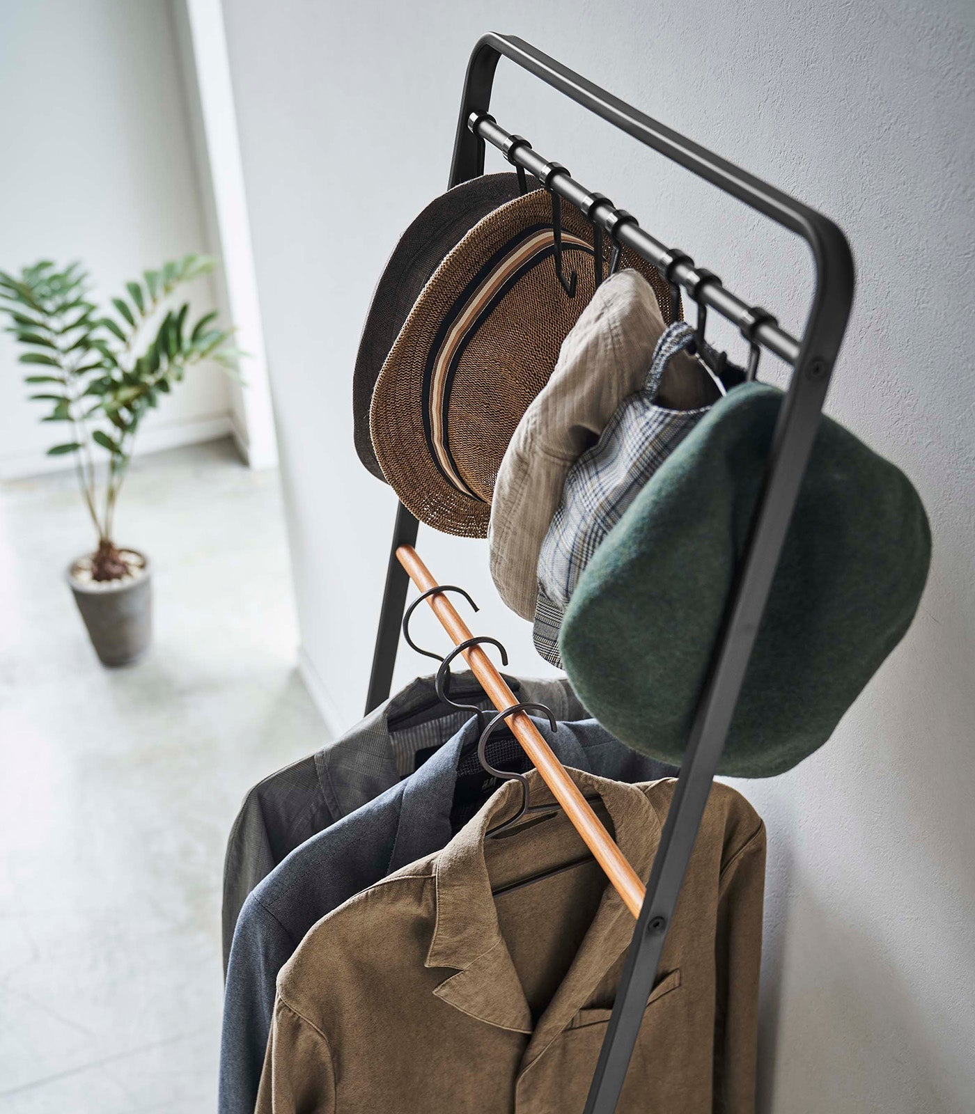 Coat Rack with Hat Storage (66" H) - Steel + Wood - Paranoid Ranch