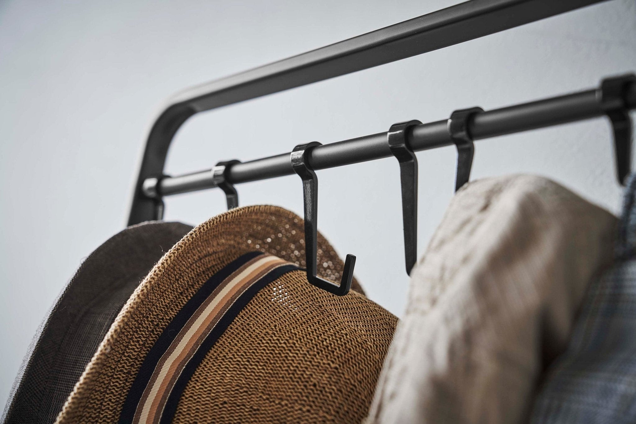 Coat Rack with Hat Storage (66" H) - Steel + Wood - Paranoid Ranch