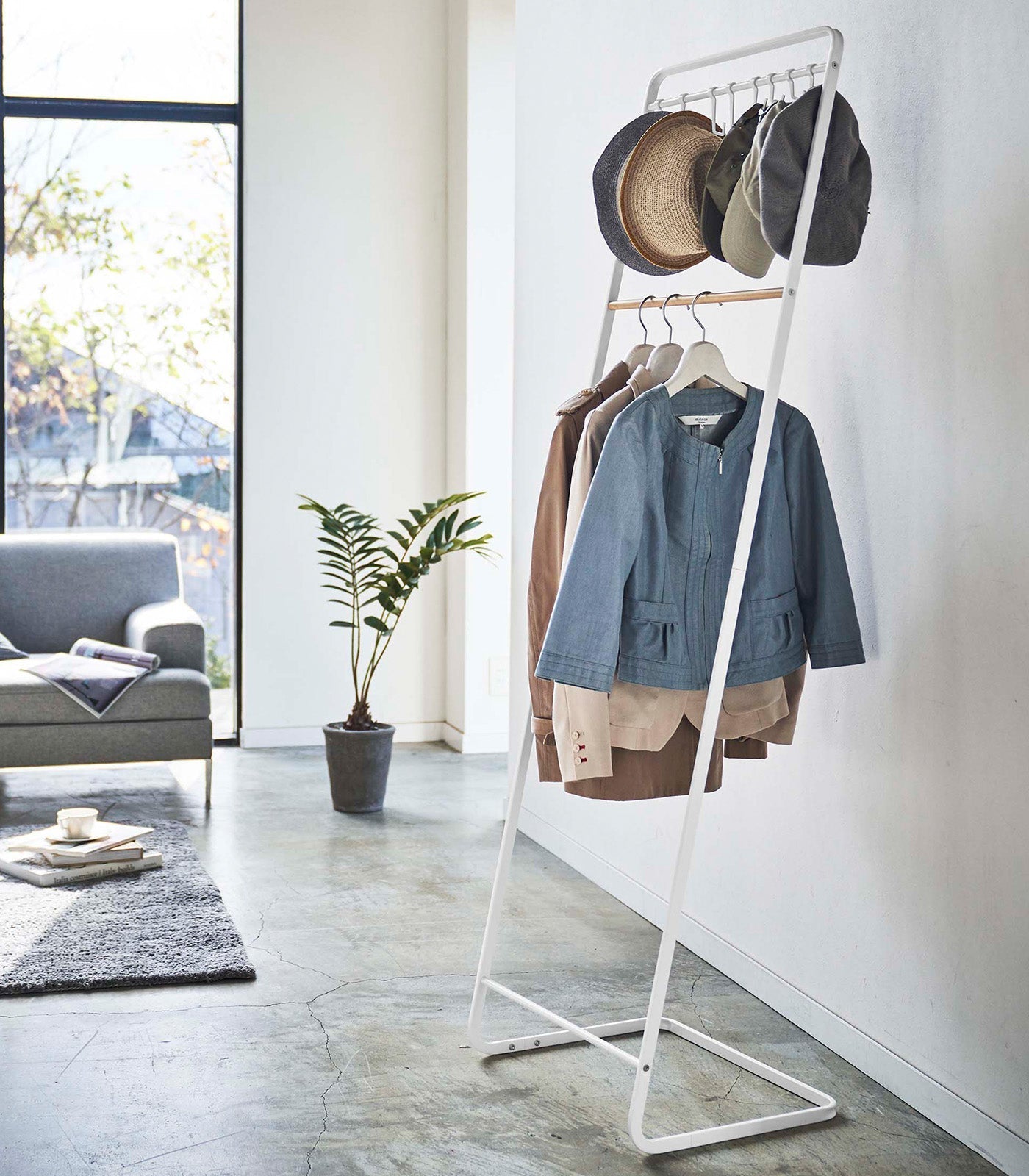 Coat Rack with Hat Storage (66" H) - Steel + Wood - Paranoid Ranch