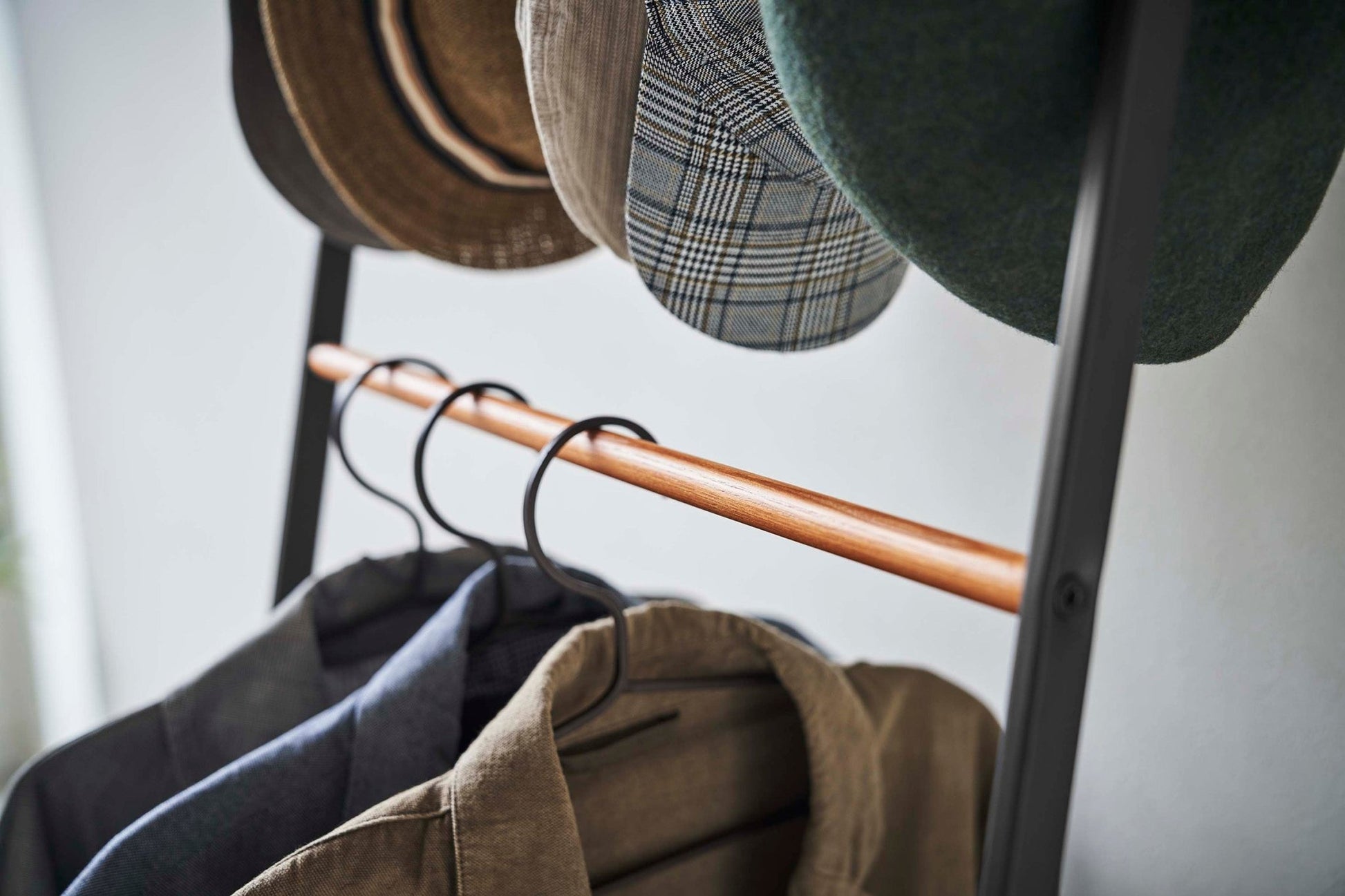 Coat Rack with Hat Storage (66" H) - Steel + Wood - Paranoid Ranch