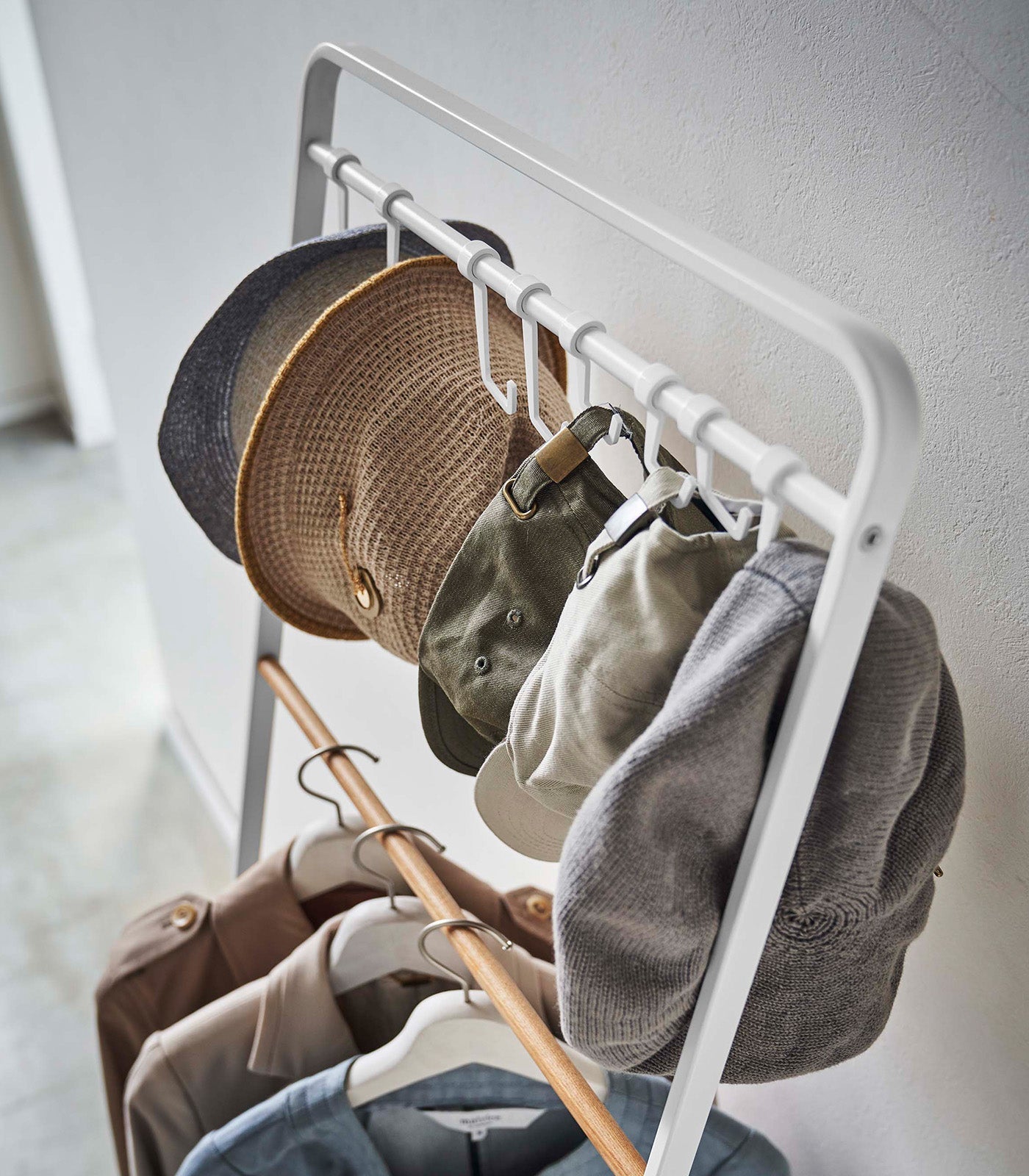 Coat Rack with Hat Storage (66" H) - Steel + Wood - Paranoid Ranch