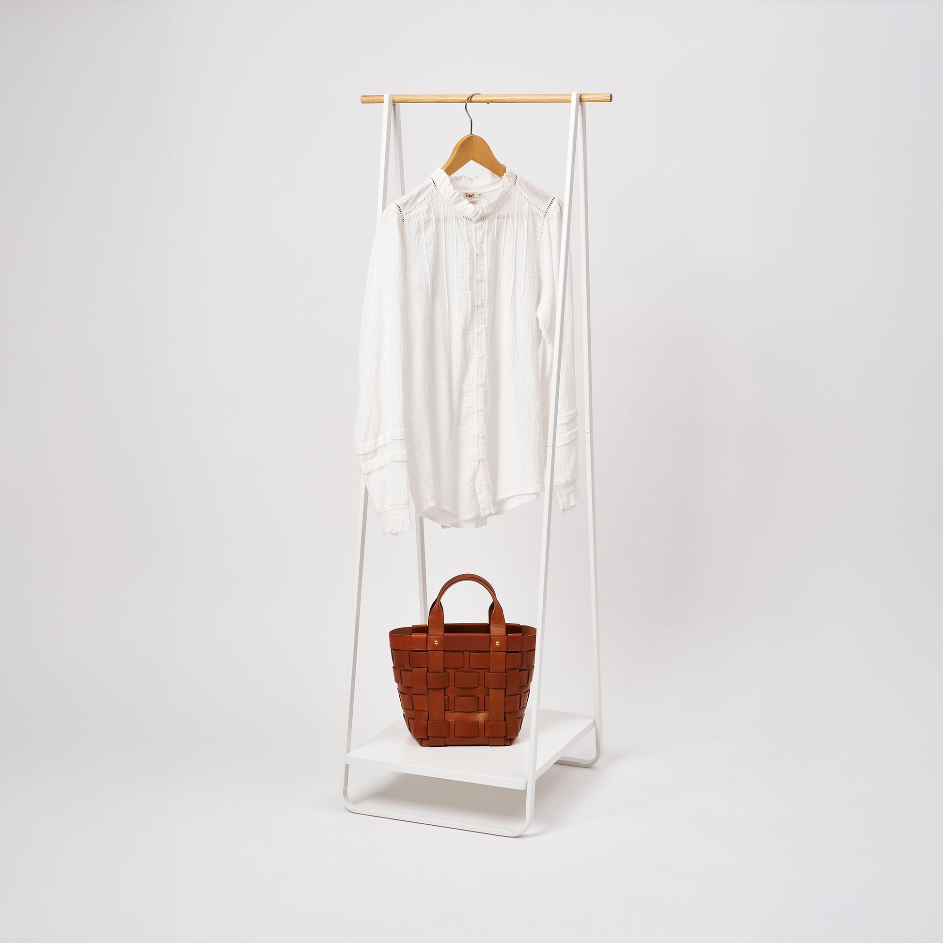 Coat Rack with Shelf (55" H) - Steel - Paranoid Ranch