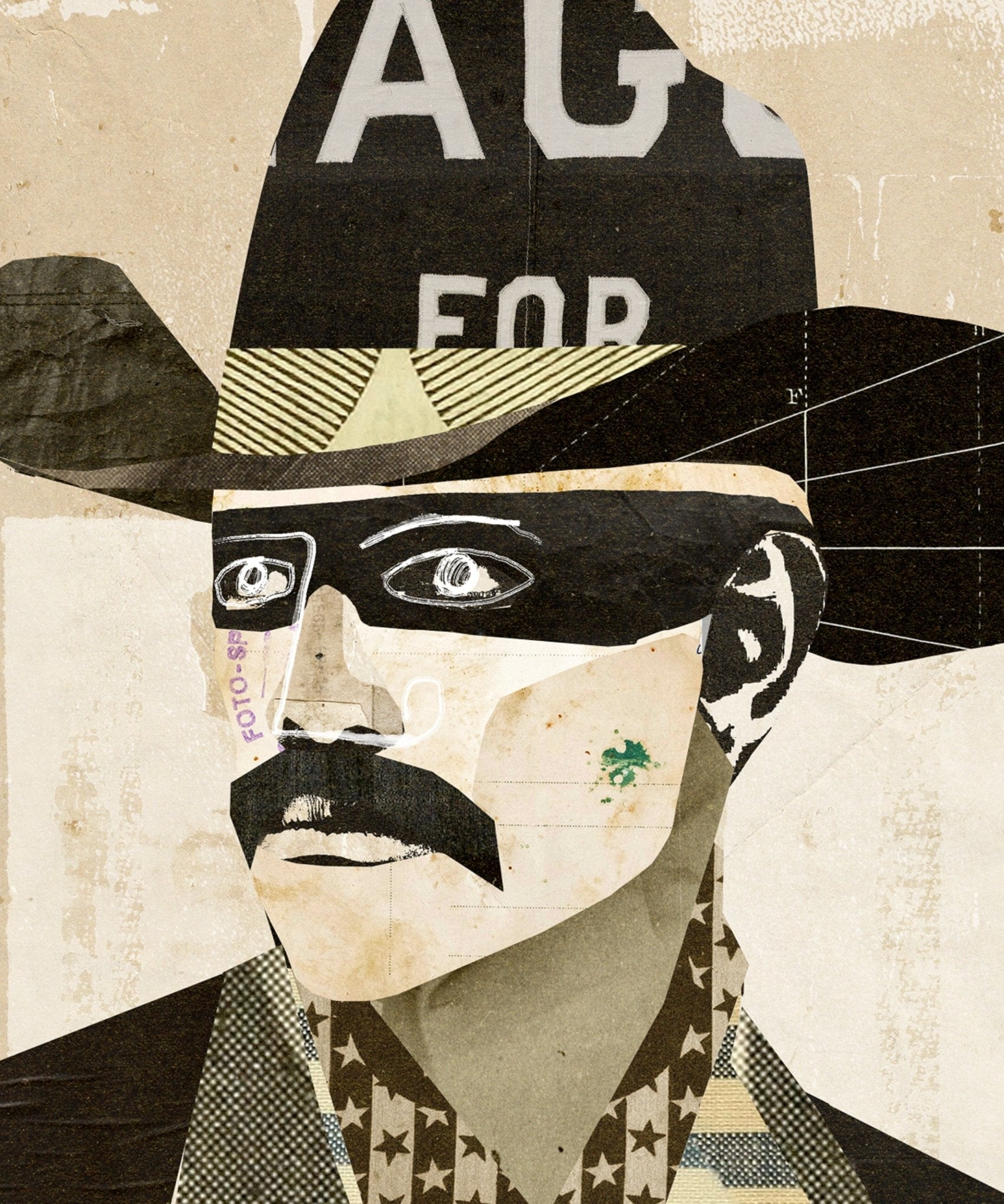 Collage Cowboy 1 Print - Paranoid Ranch