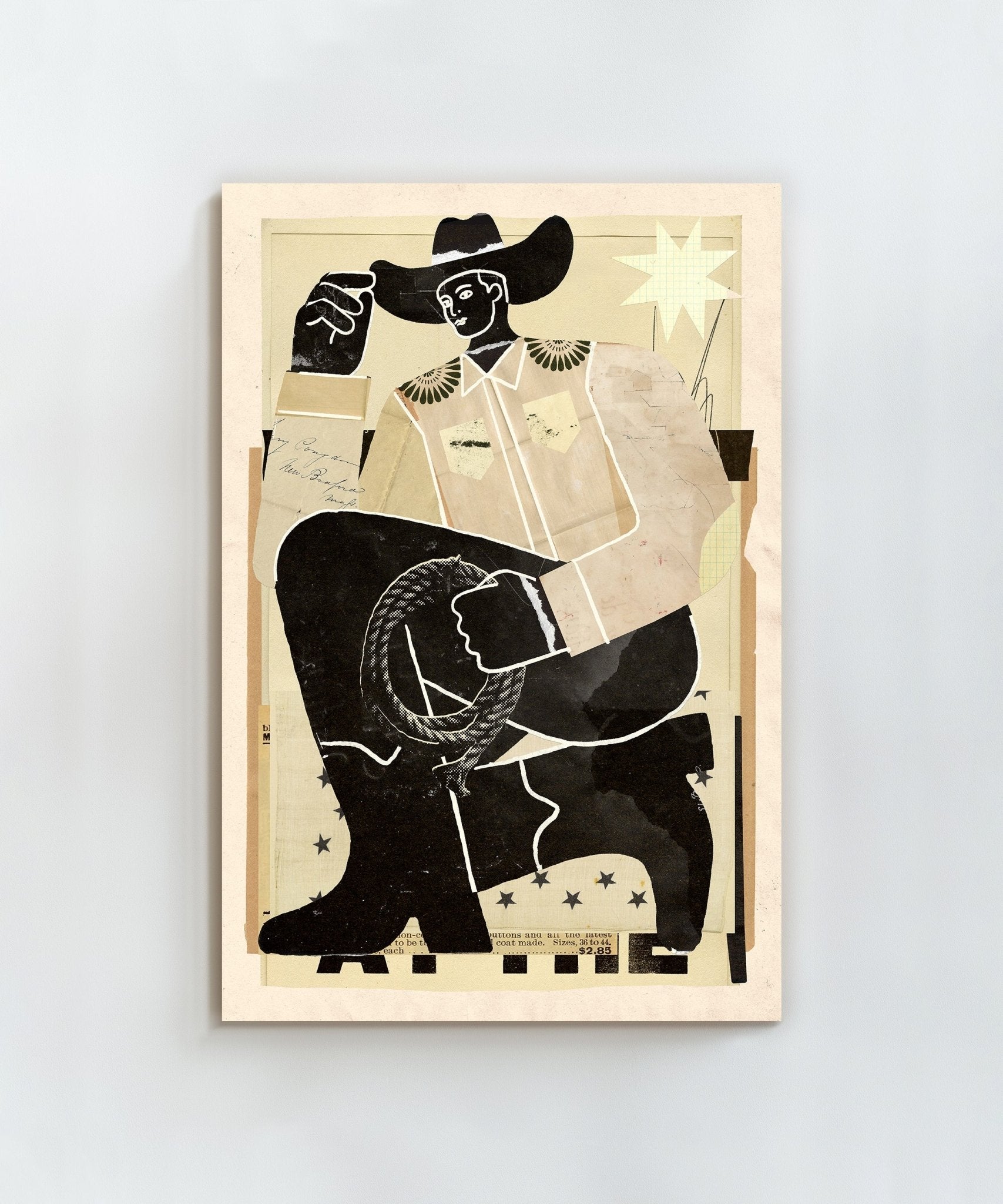 Collage Cowboy 2 Print - Paranoid Ranch