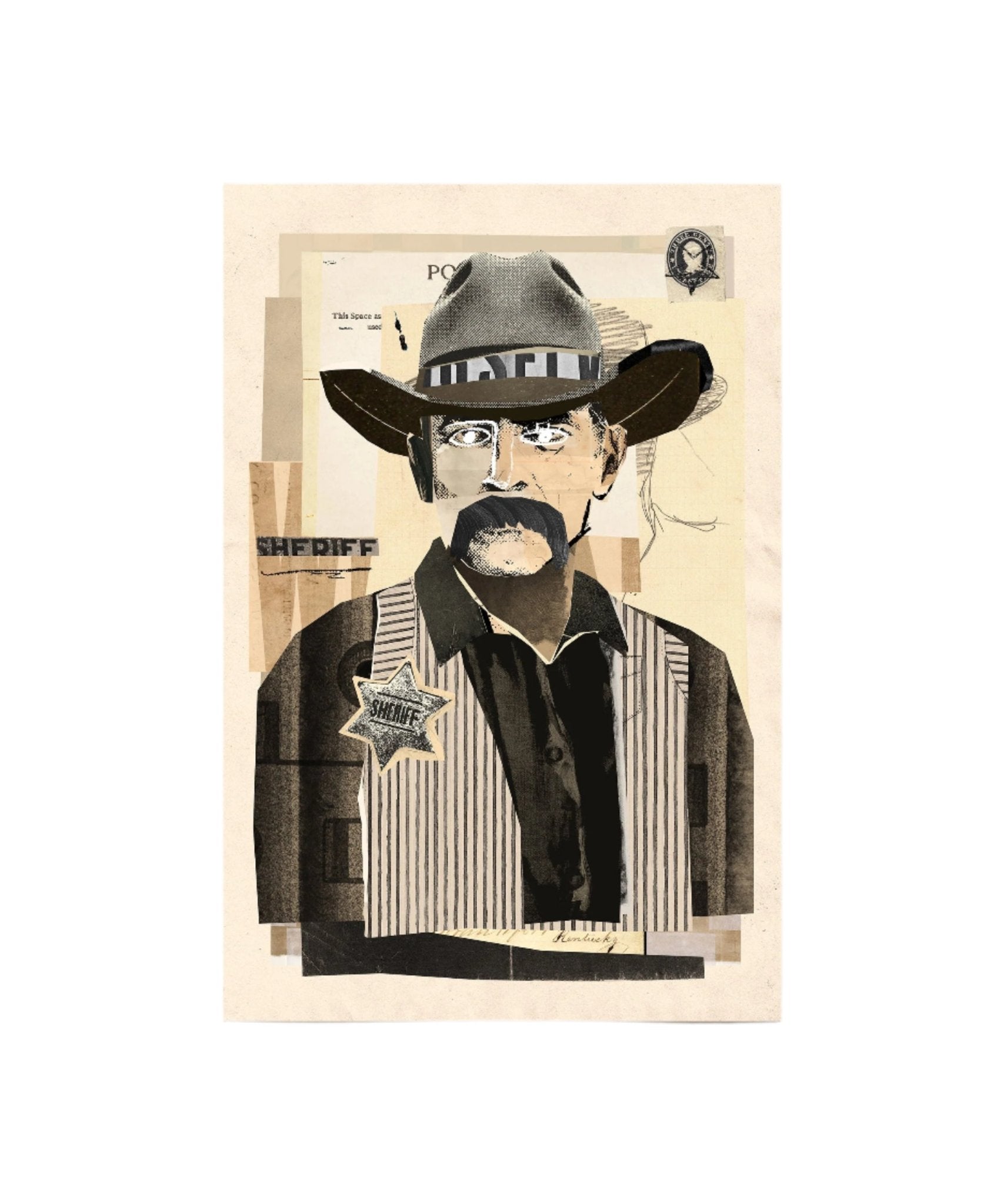 Collage Cowboy 4 Print - Paranoid Ranch