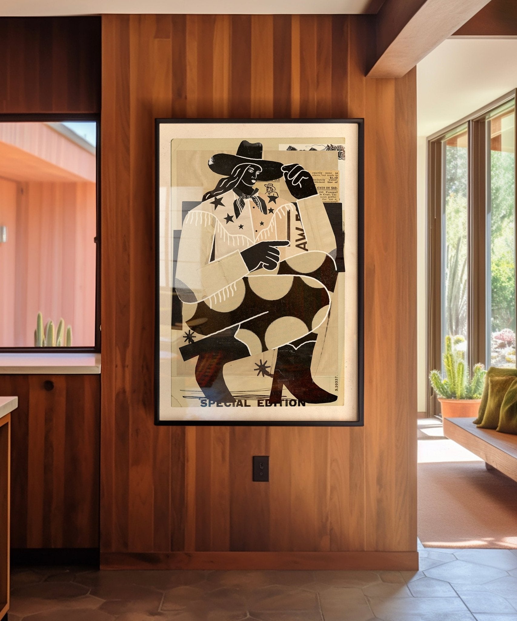 Collage Cowgirl 2 Print - Paranoid Ranch