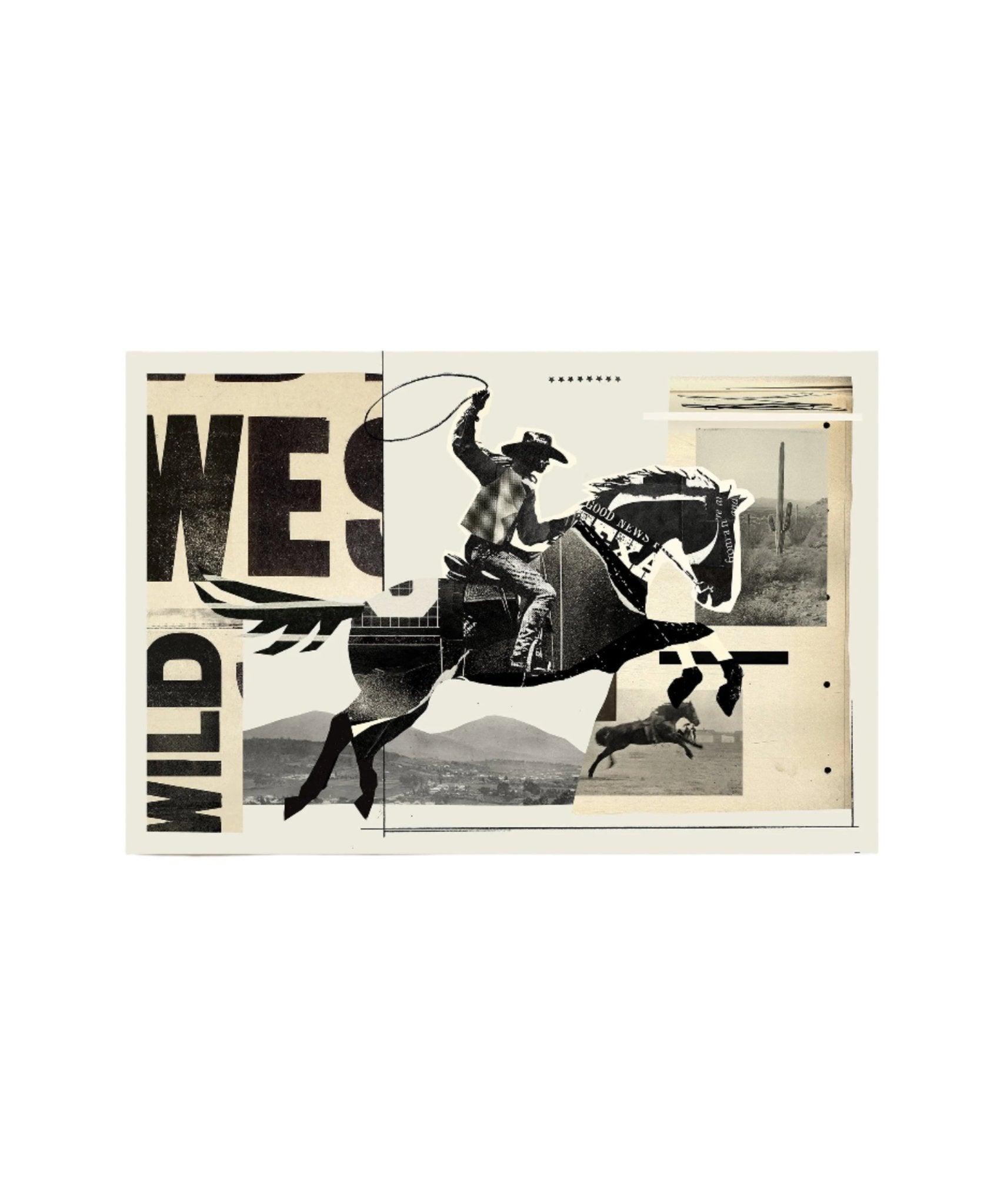 Collage Cowgirl 3 Print - Paranoid Ranch