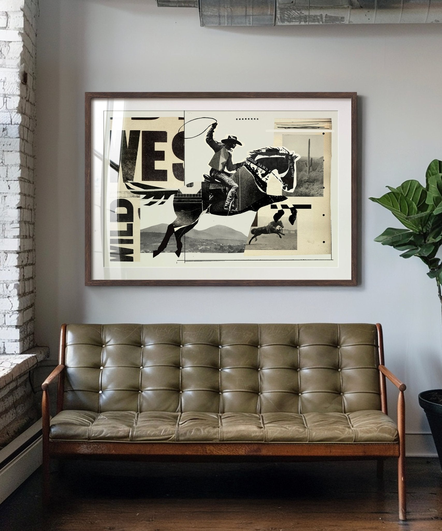 Collage Cowgirl 3 Print - Paranoid Ranch