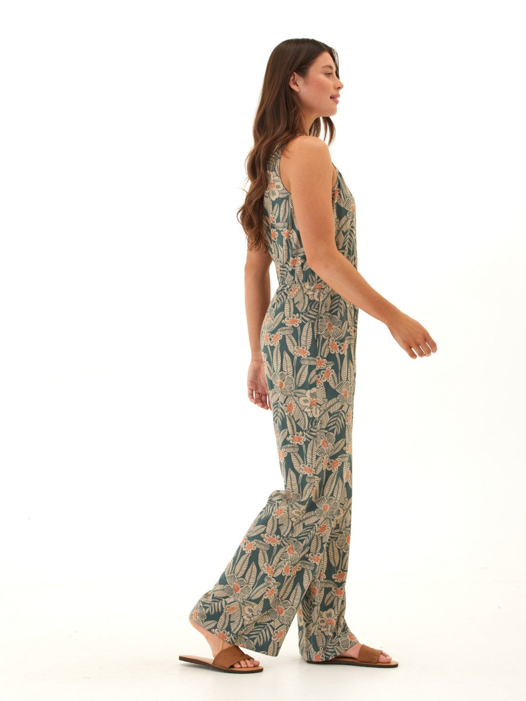 Colleen Island Flora Print Woven Jumpsuit - Paranoid Ranch