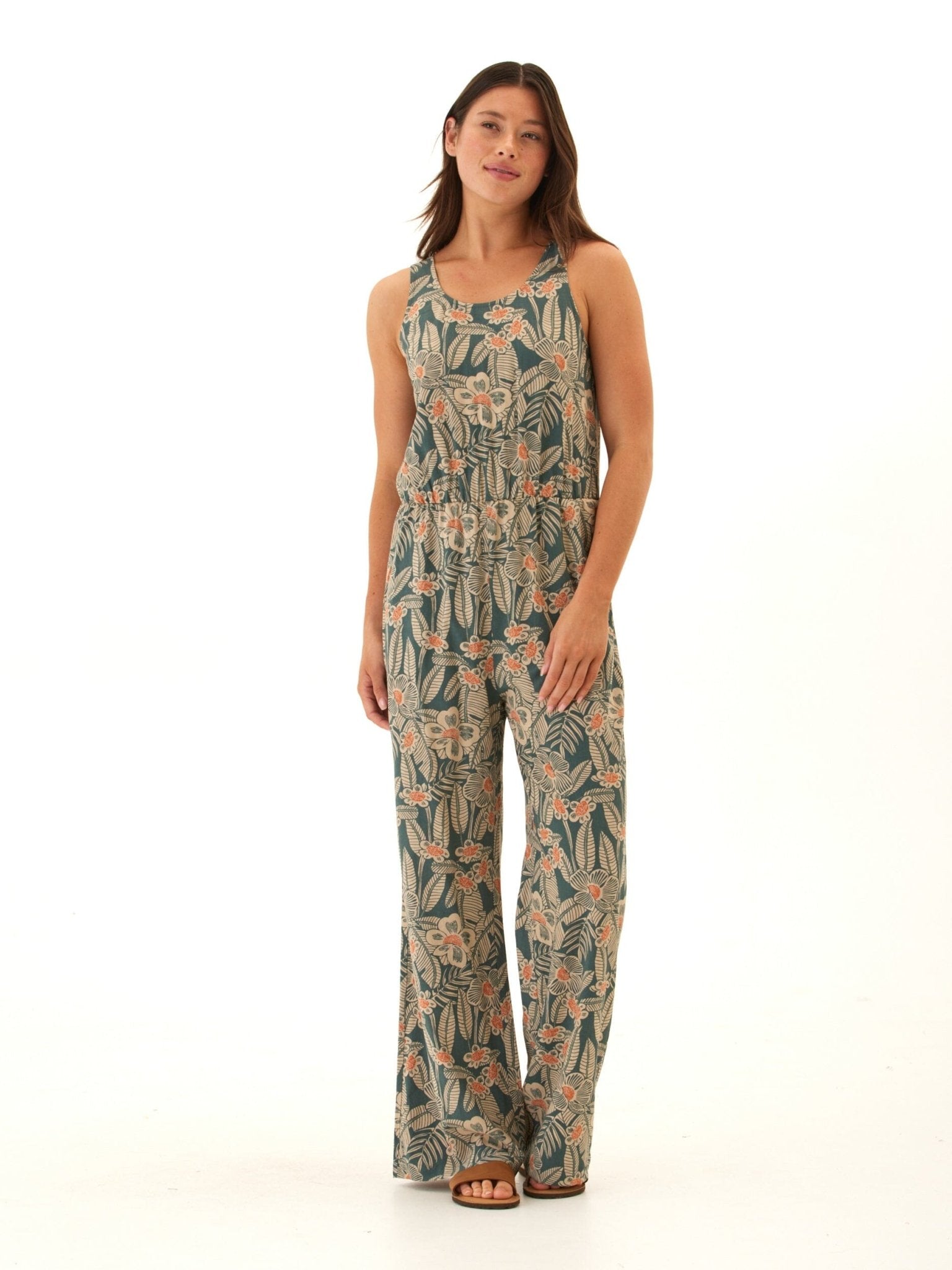 Colleen Island Flora Print Woven Jumpsuit - Paranoid Ranch