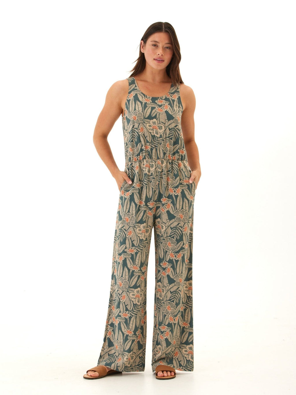 Colleen Island Flora Print Woven Jumpsuit - Paranoid Ranch