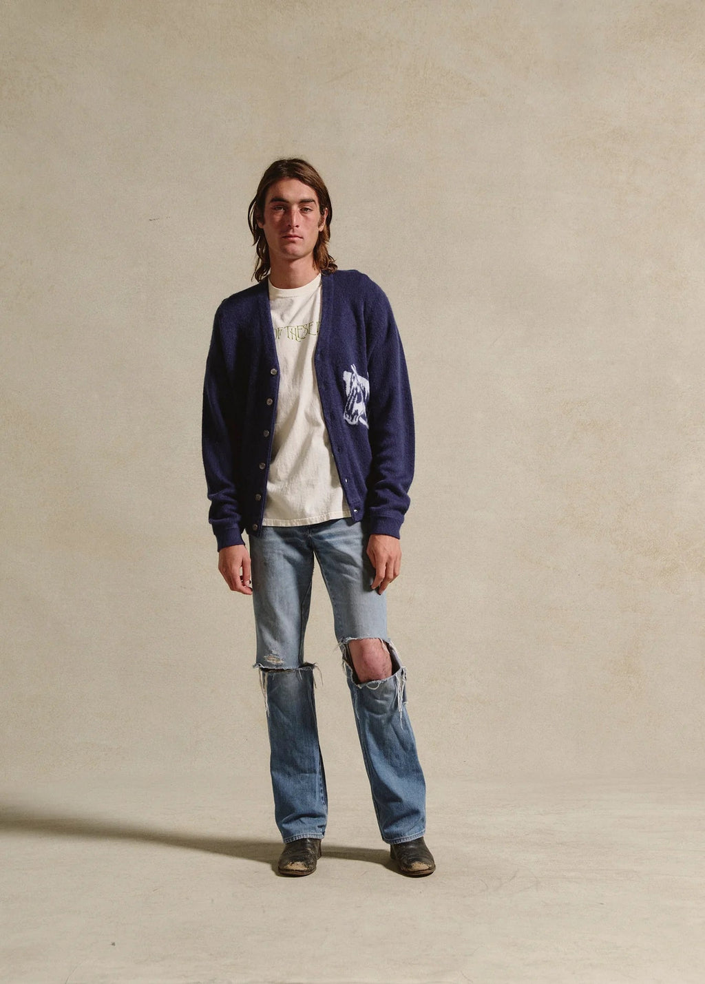 Collegiate Cardigan | Navy - Paranoid Ranch