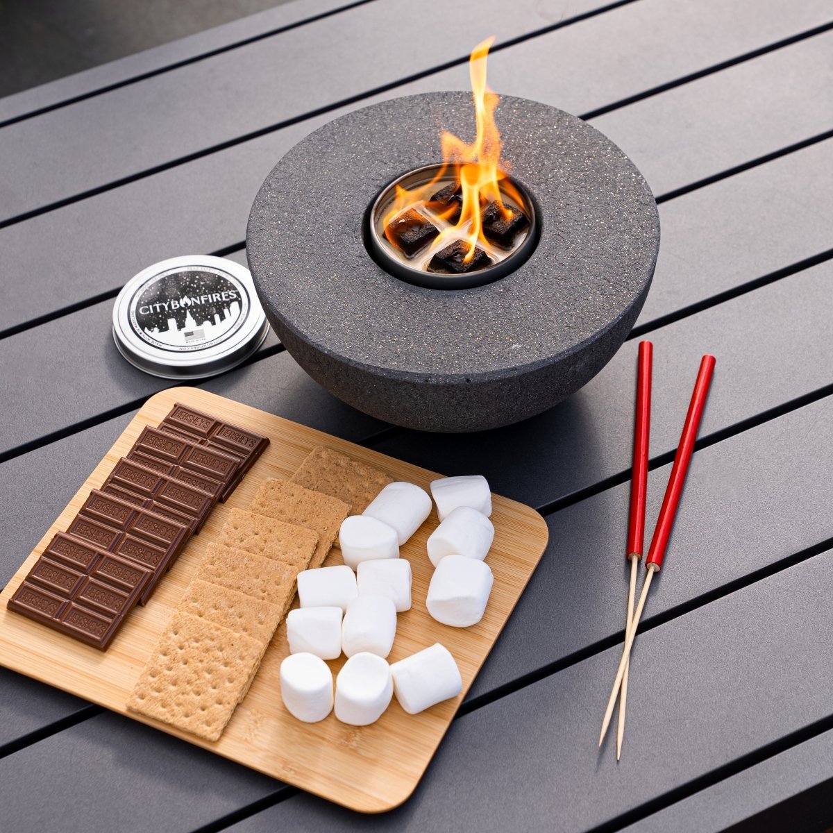 Concrete Semi - Round Fire Pit - Paranoid Ranch