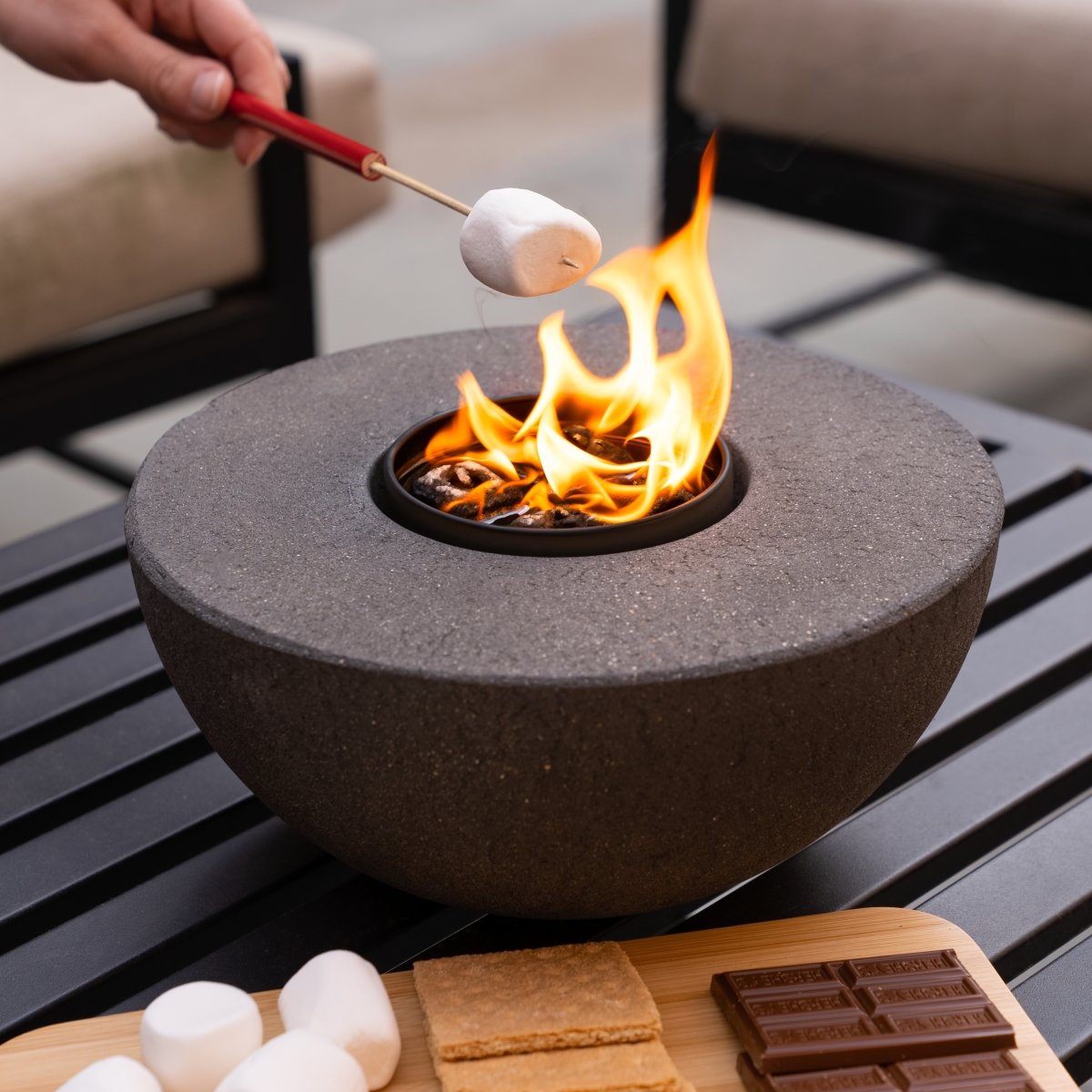 Concrete Semi - Round Fire Pit - Paranoid Ranch