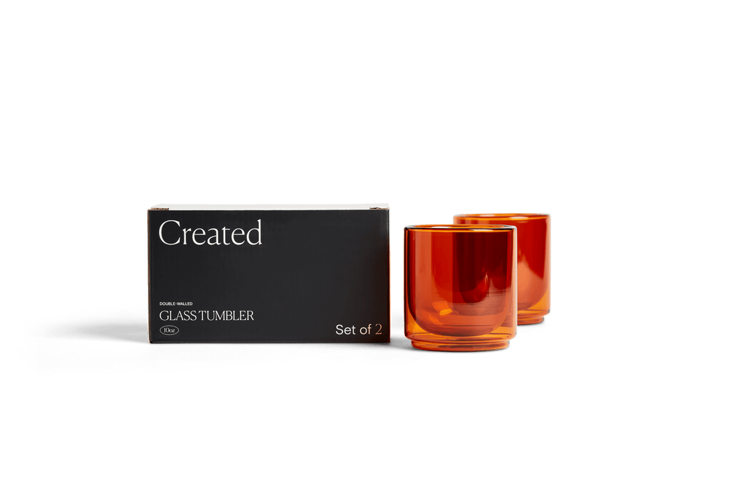 Cove 10oz Glass Tumbler - Set of 2 - Amber - Paranoid Ranch