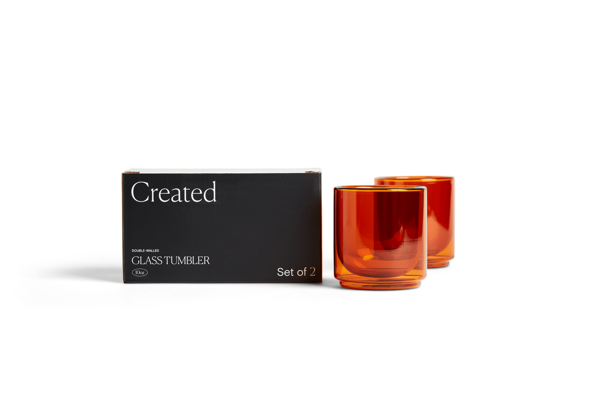 Cove 10oz Glass Tumbler - Set of 2 - Amber - Paranoid Ranch