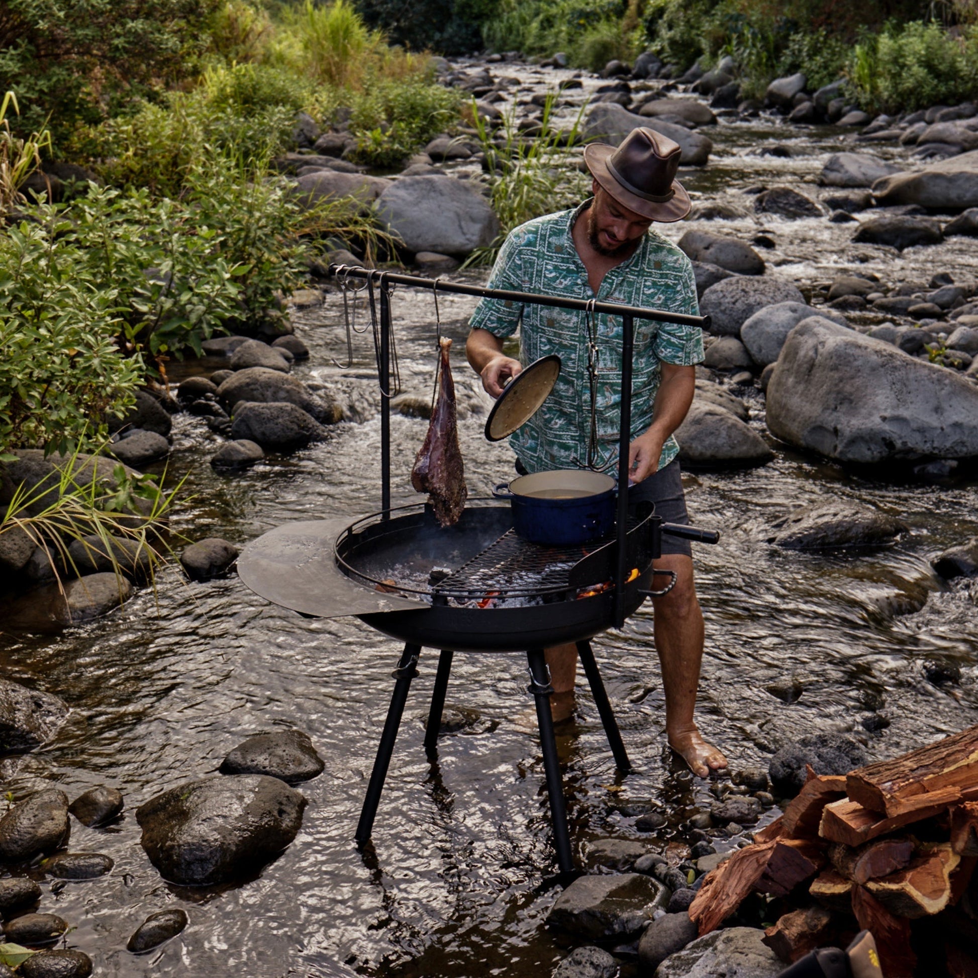 Cowboy Fire Pit Grill - 30" - Paranoid Ranch