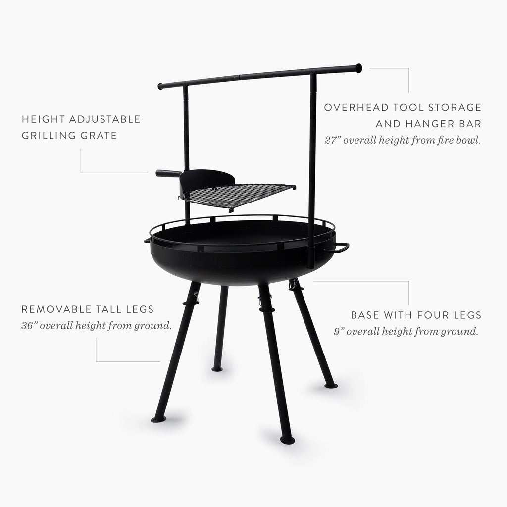 Cowboy Fire Pit Grill - 30" - Paranoid Ranch