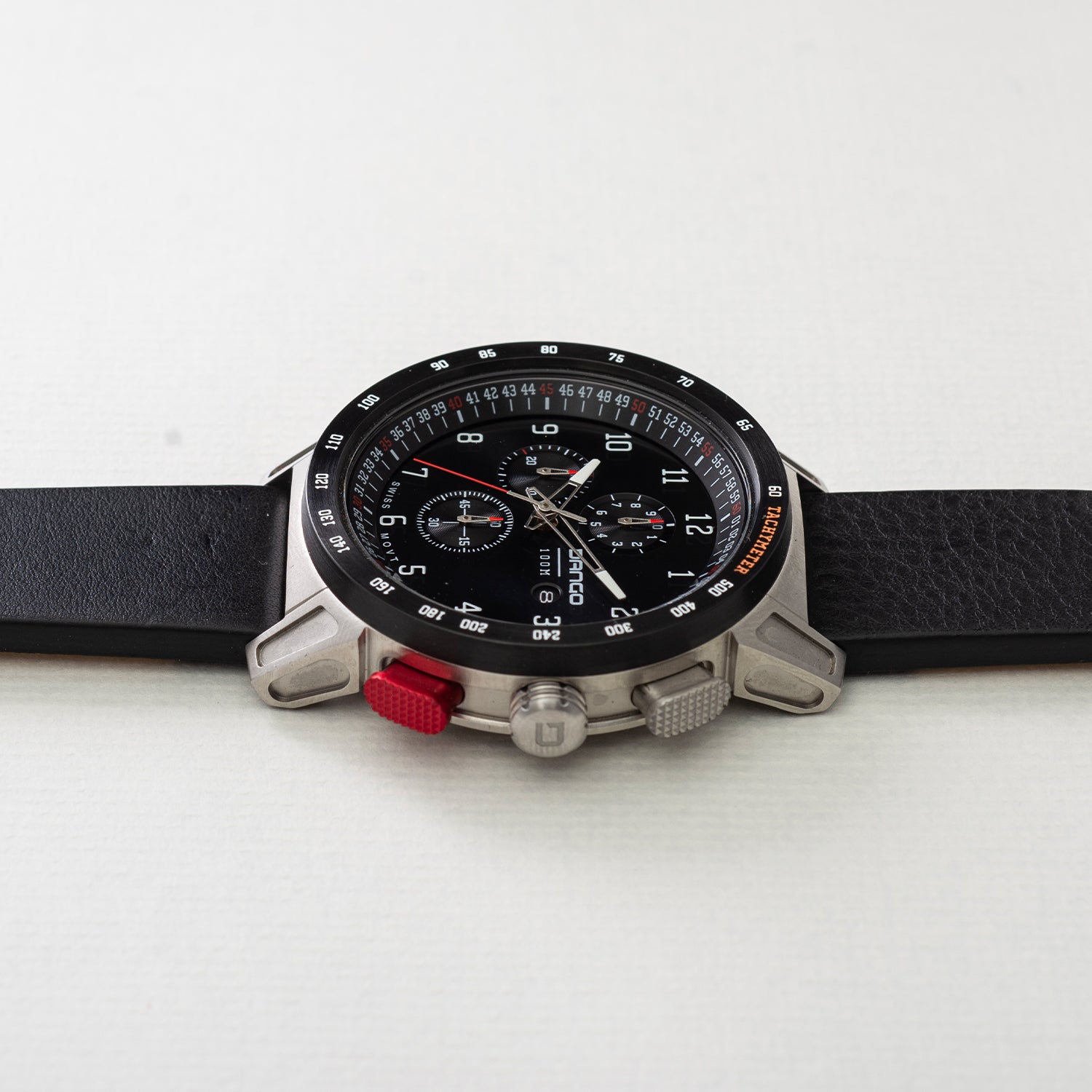 CR - 01 - Chrono Watch with Italian Leather Strap - Paranoid Ranch