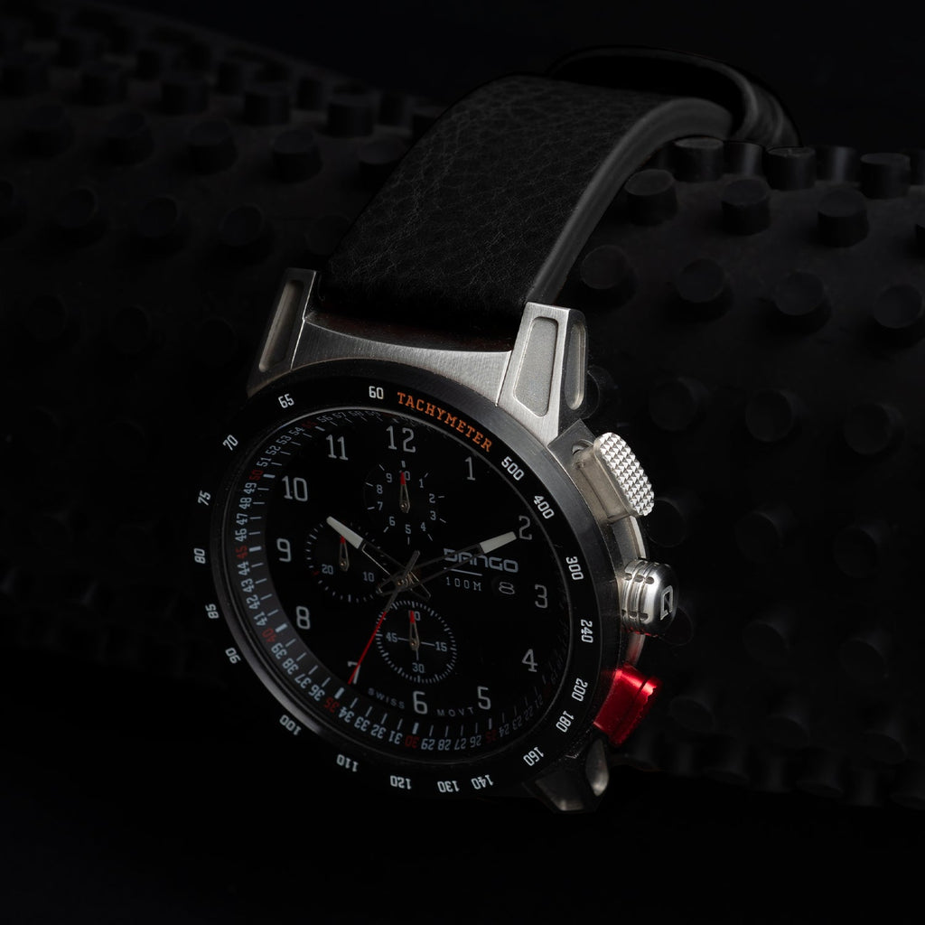 CR - 01 - Chrono Watch with Italian Leather Strap - Paranoid Ranch