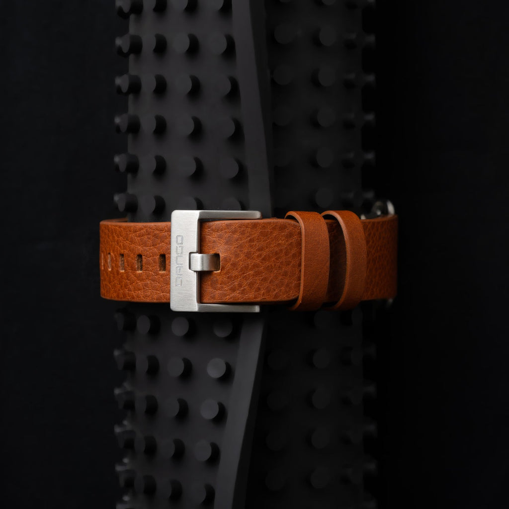 CR - 01 - Chrono Watch with Italian Leather Strap - Whiskey Brown - Paranoid Ranch