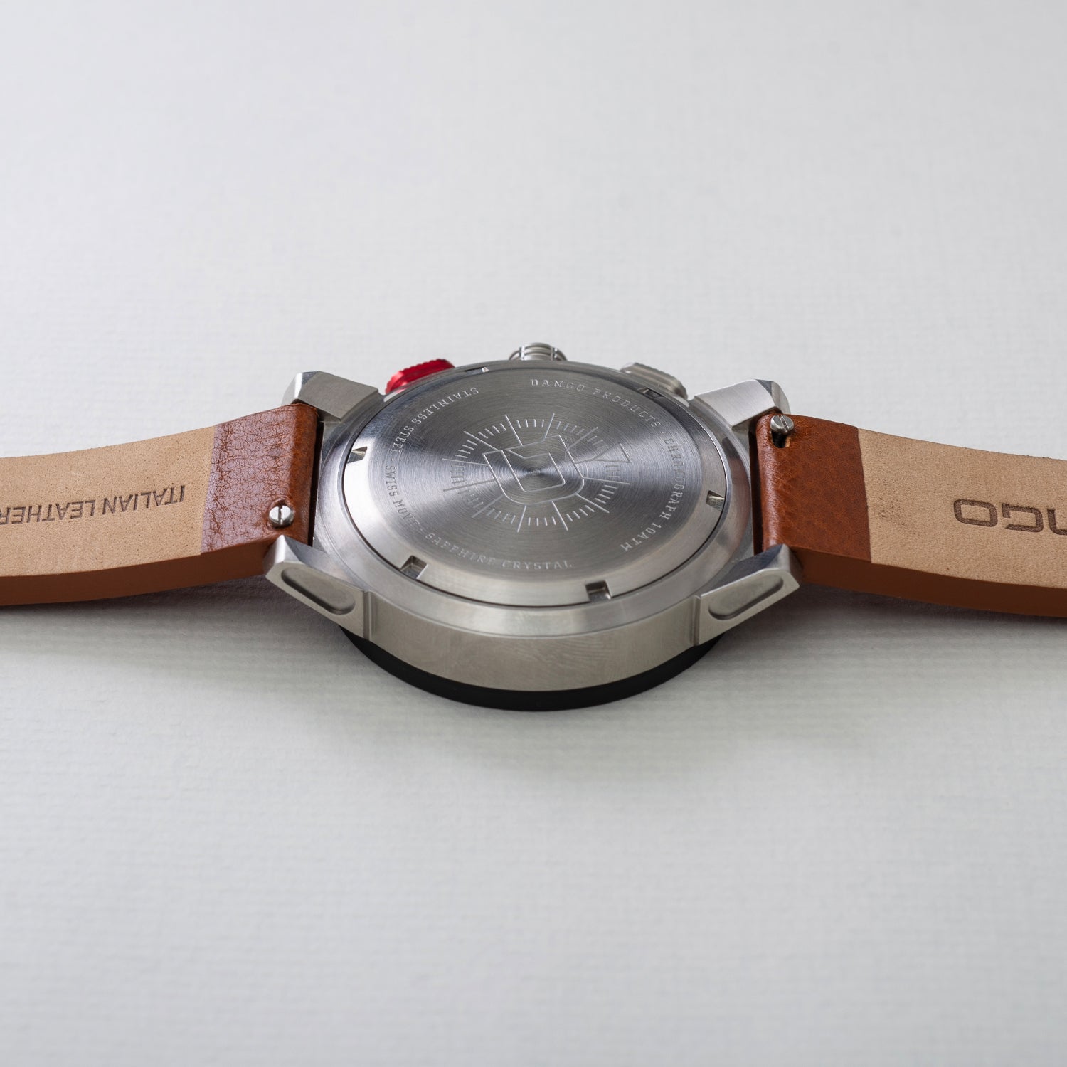 CR - 01 - Chrono Watch with Italian Leather Strap - Whiskey Brown - Paranoid Ranch
