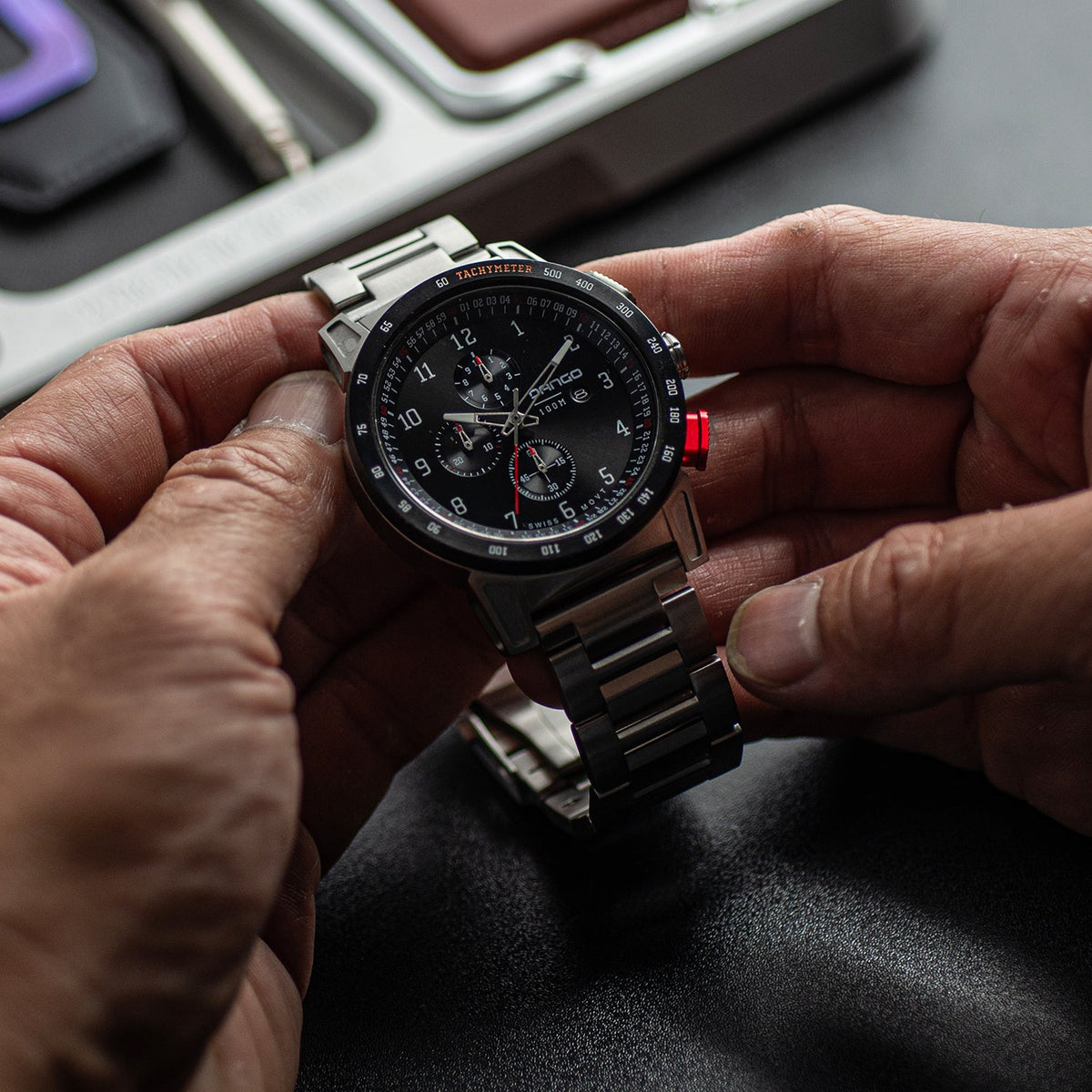 CR-01 - Chrono Watch with Metal Bracelet - Paranoid Ranch