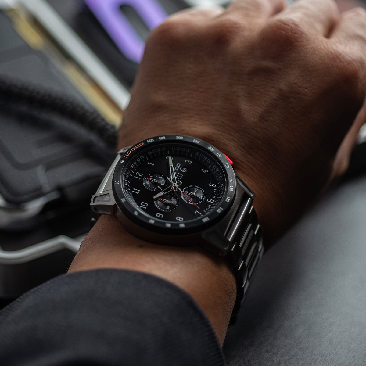 CR-01 - Chrono Watch with Metal Bracelet - Paranoid Ranch