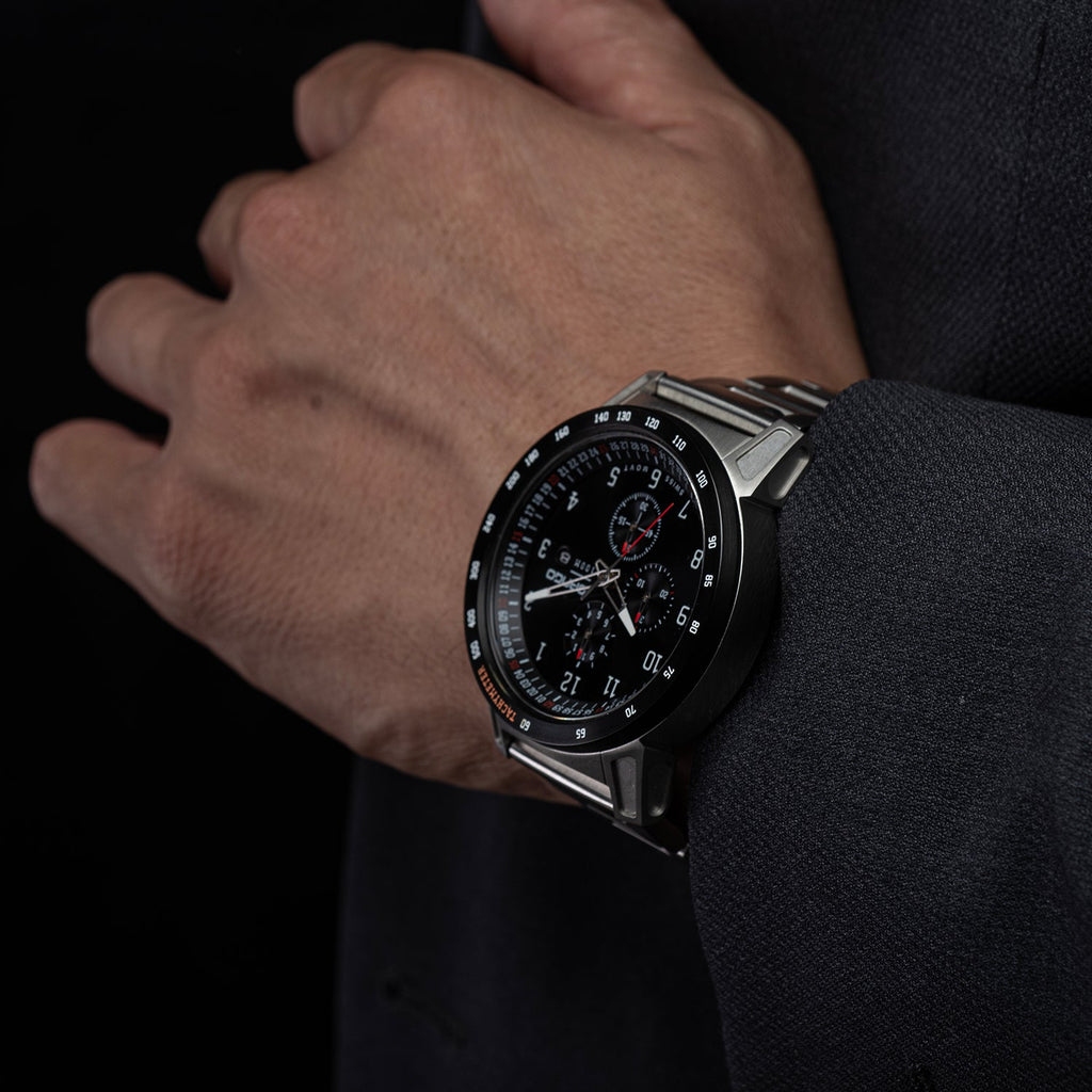 CR-01 - Chrono Watch with Metal Bracelet - Paranoid Ranch