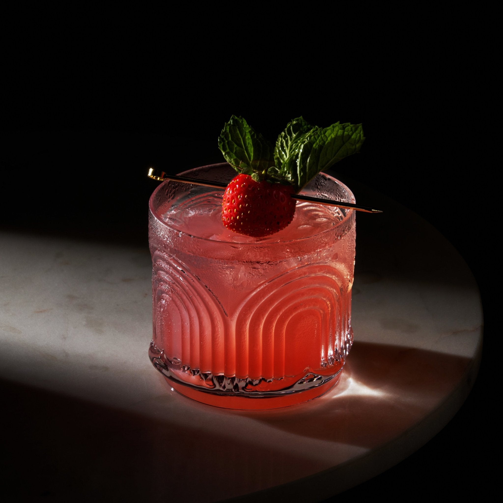 Deco Beau Crystal Lowball Tumblers Set of 4 - Paranoid Ranch