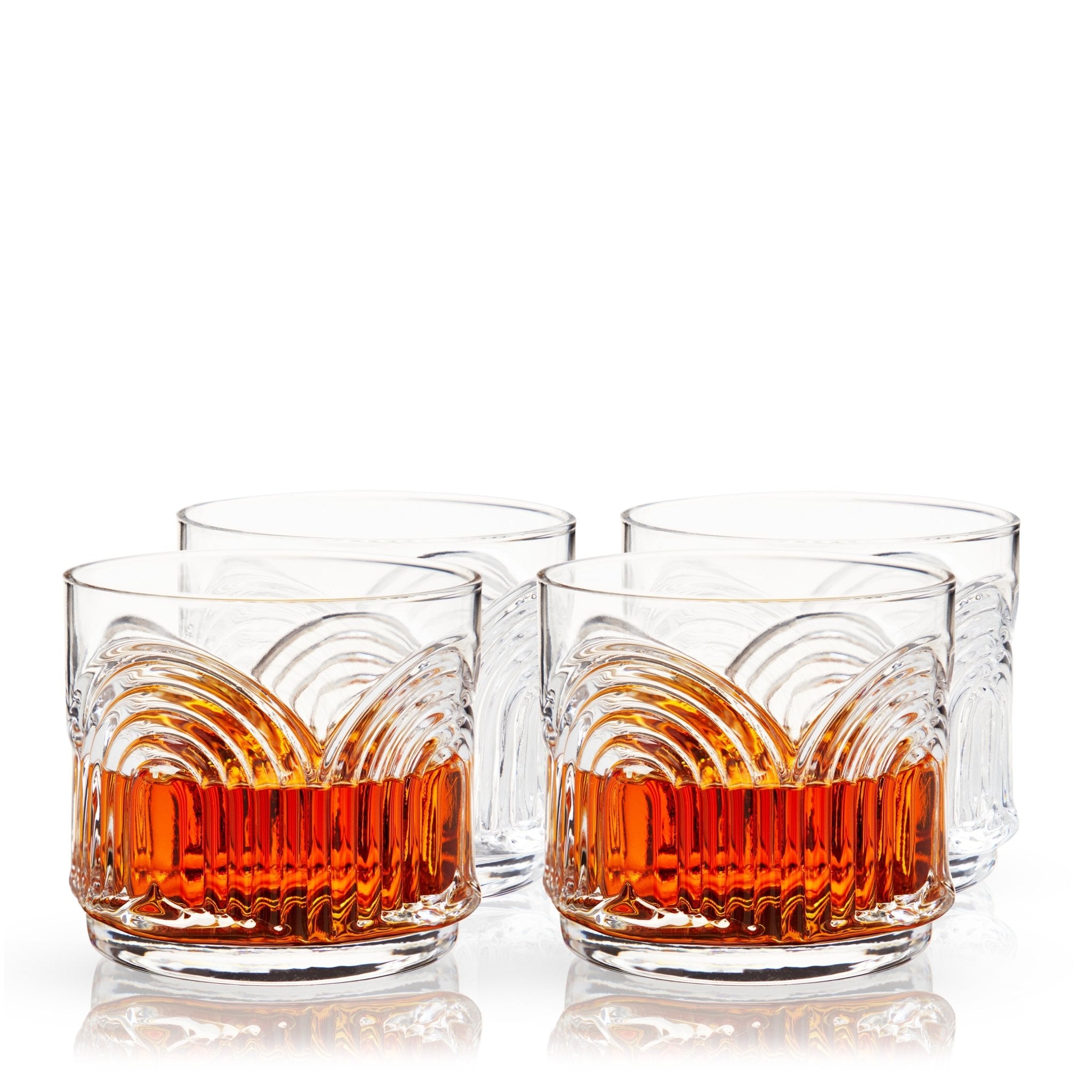 Deco Beau Crystal Lowball Tumblers Set of 4 - Paranoid Ranch