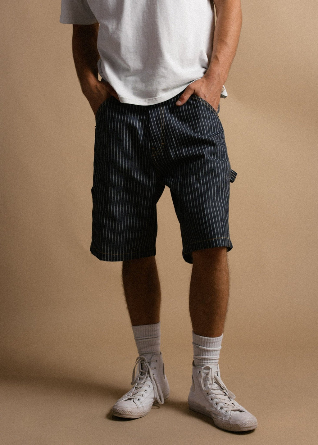 Dennis Striped Denim Short - Paranoid Ranch