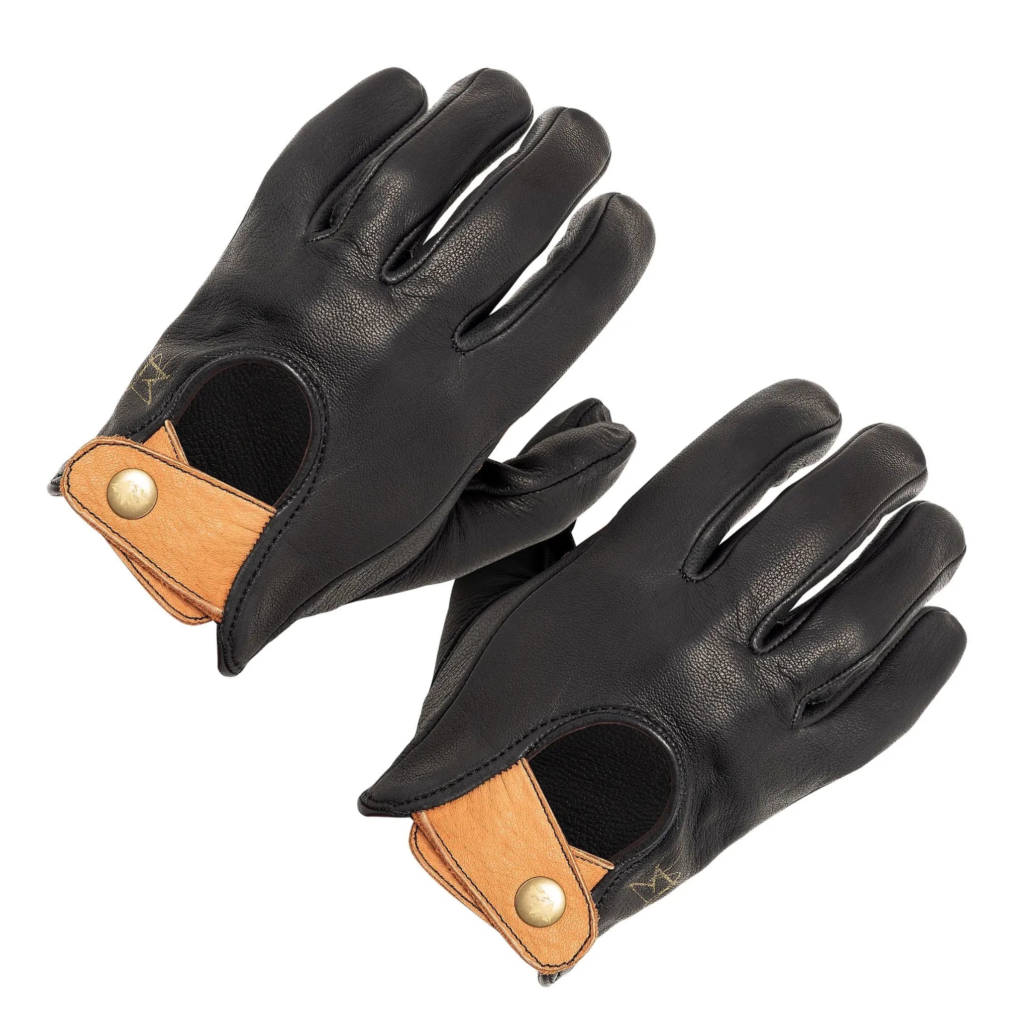 Dipped Leather Deer Glove: Lion Guard Driving Glove: Black/Brown - Paranoid Ranch
