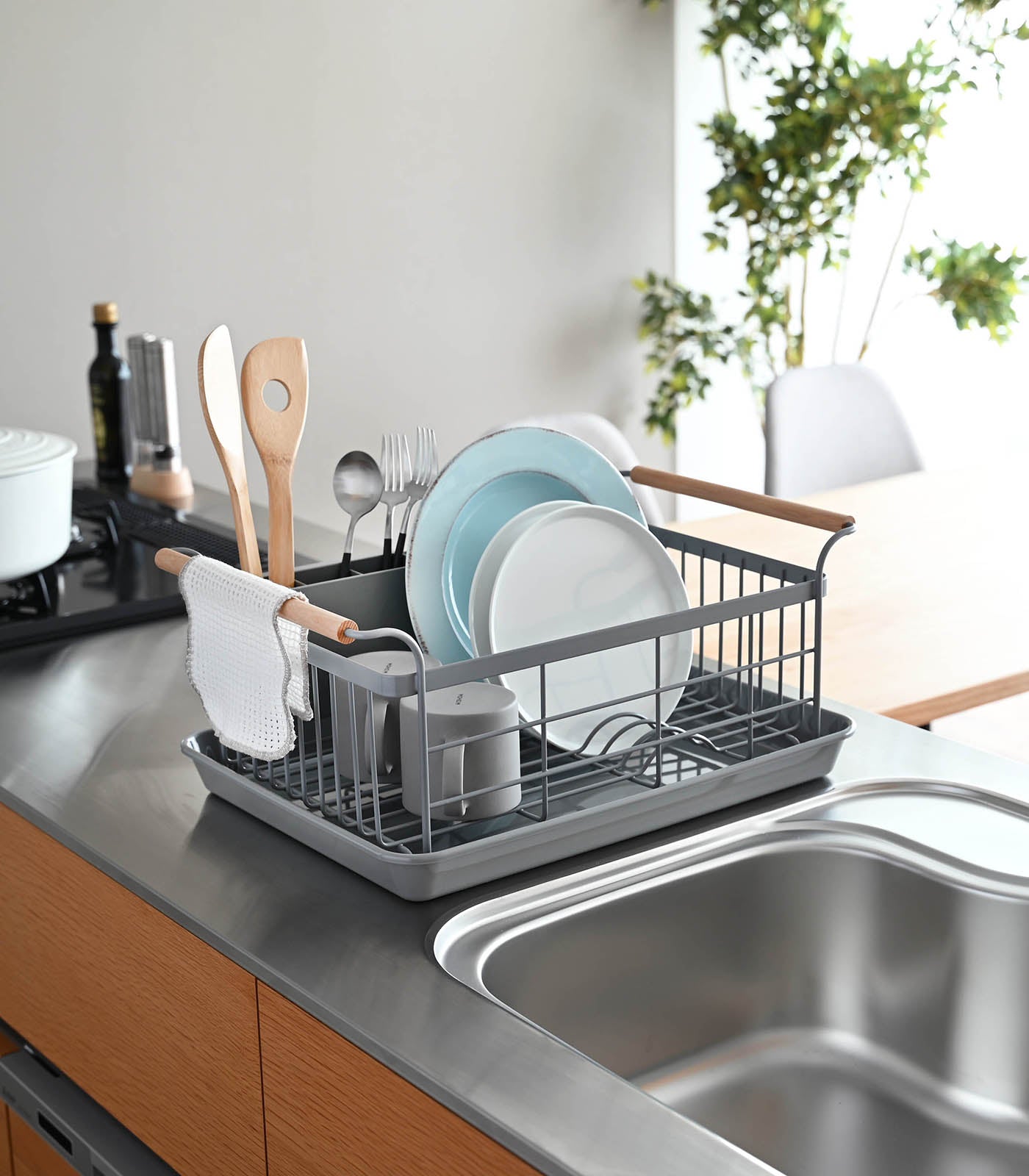 Dish Rack - Steel + Wood - Paranoid Ranch