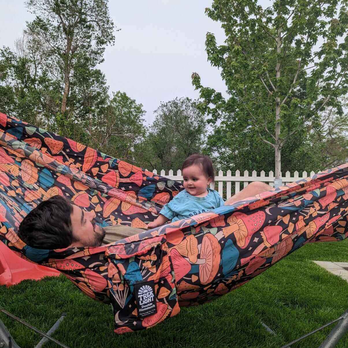 Double Hammock & Pro Hanging Straps (Midnight Mushroom Print) - Paranoid Ranch