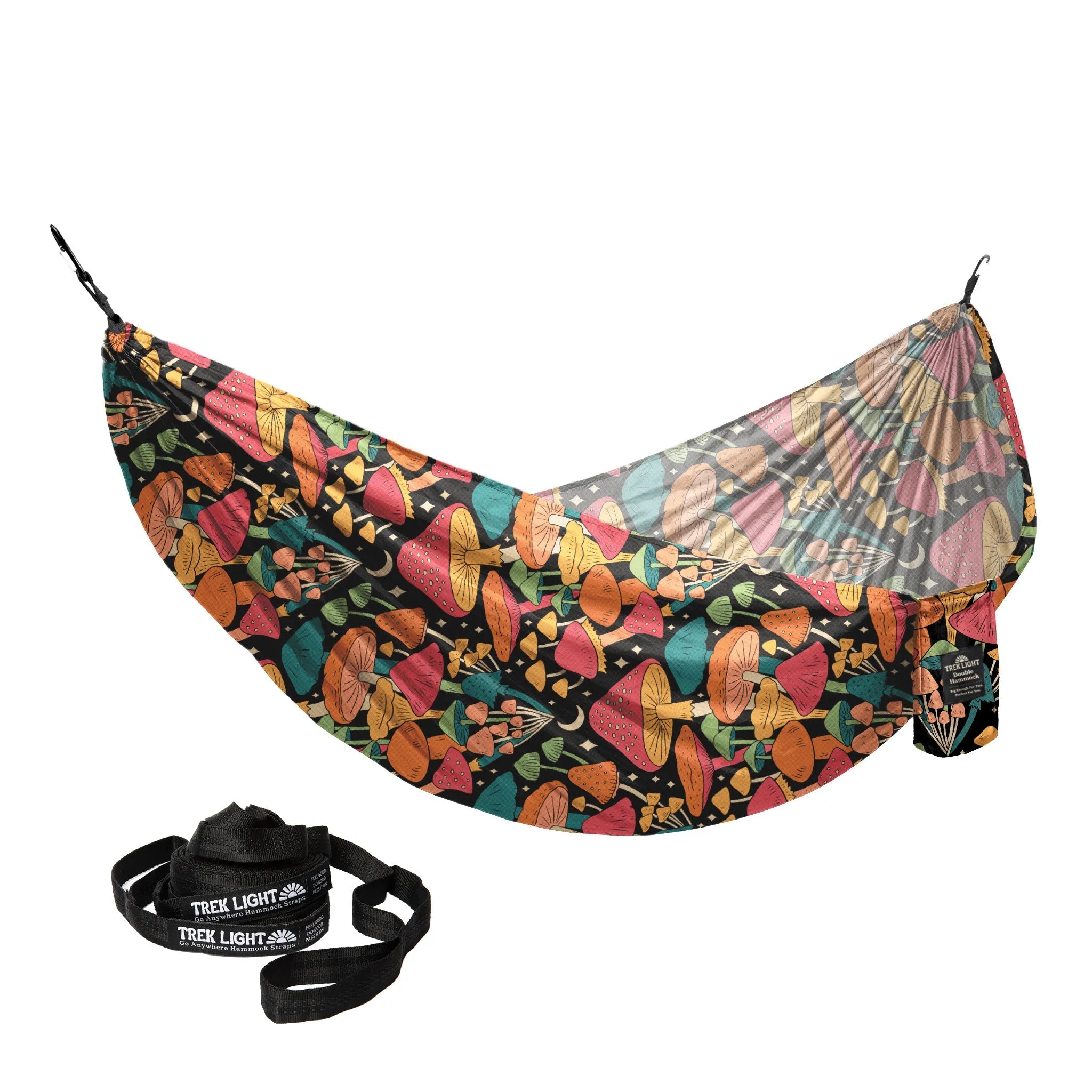 Double Hammock & Pro Hanging Straps (Midnight Mushroom Print) - Paranoid Ranch