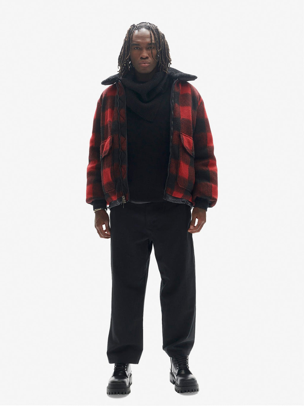 Down Field Jacket - Red/Black Plaid - Paranoid Ranch