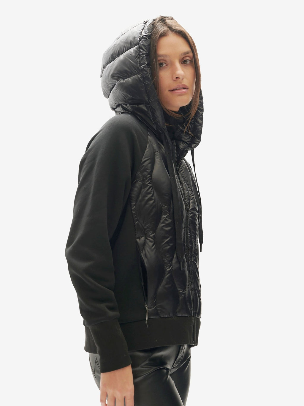 Down Zip Hoodie - Black - Paranoid Ranch
