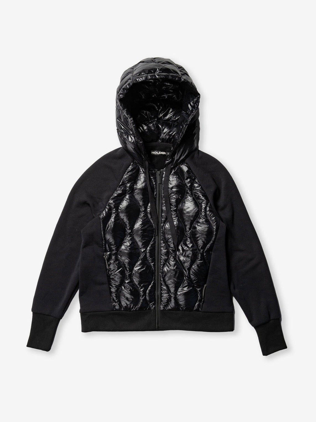 Down Zip Hoodie - Black - Paranoid Ranch