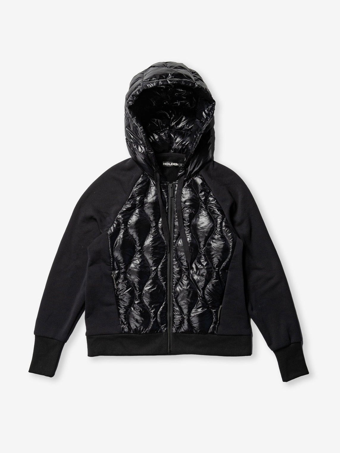 Down Zip Hoodie - Black - Paranoid Ranch