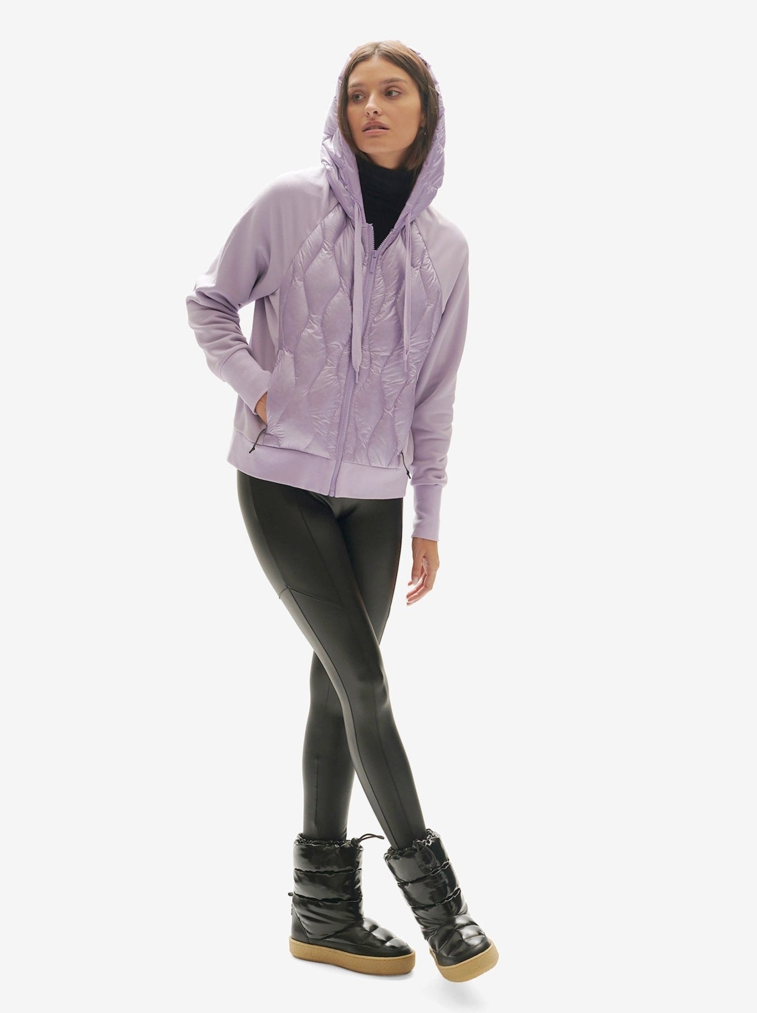 Down Zip Hoodie - Lavender - Paranoid Ranch