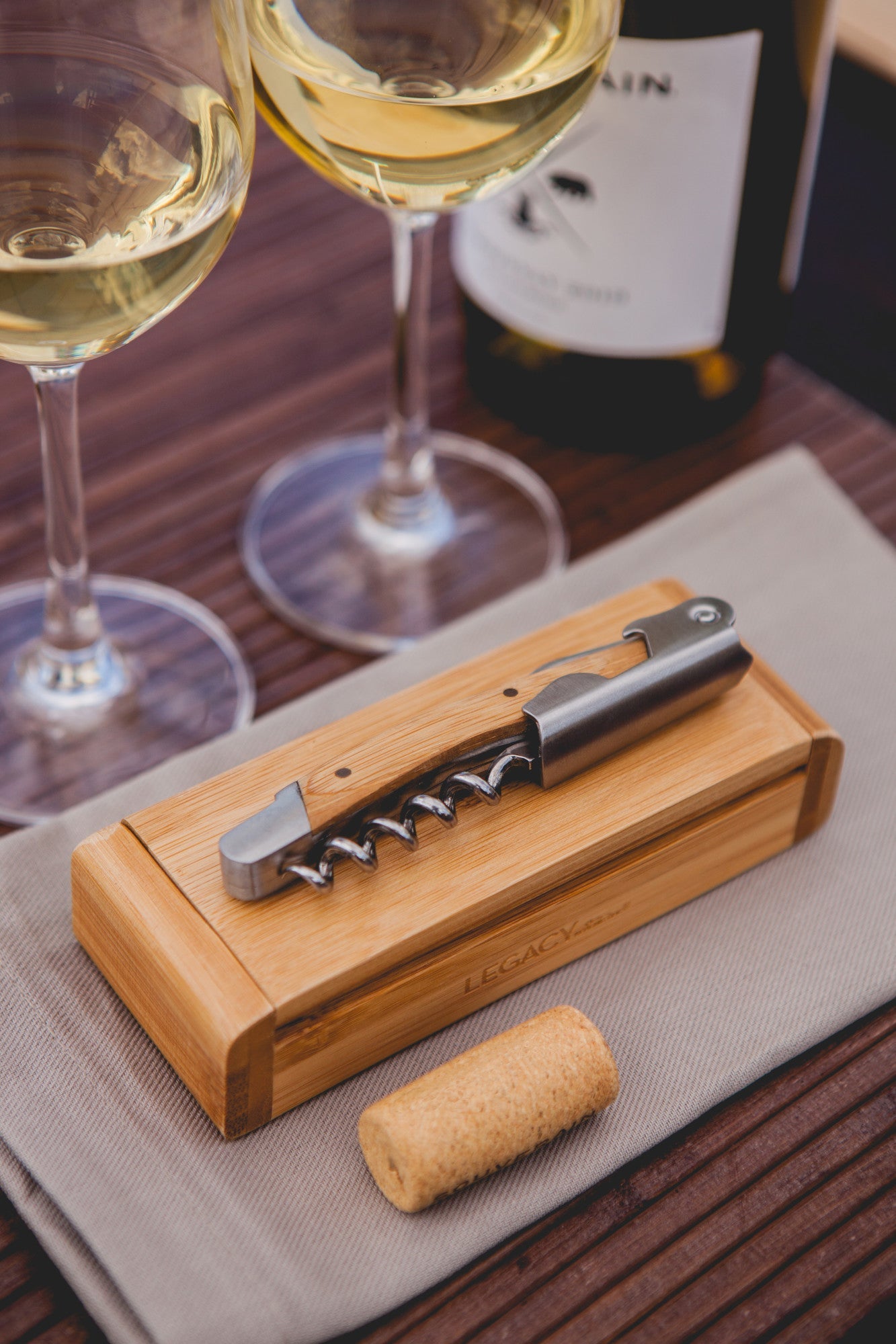 Elan Deluxe Corkscrew In Bamboo Box - Paranoid Ranch