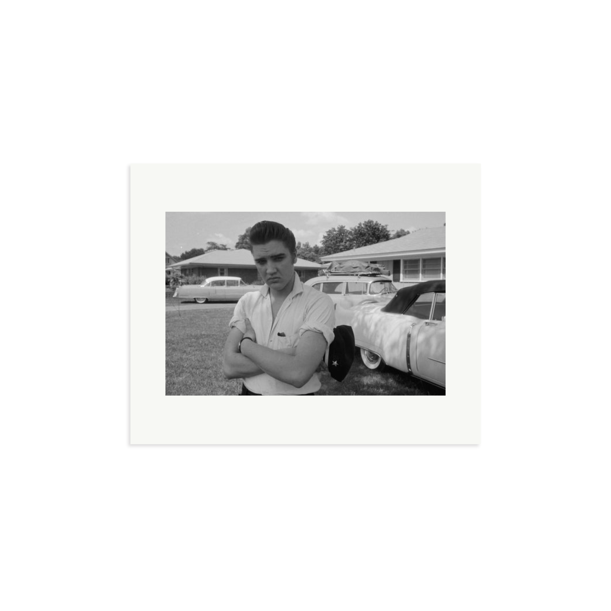 Elvis Presley with his Cadillacs