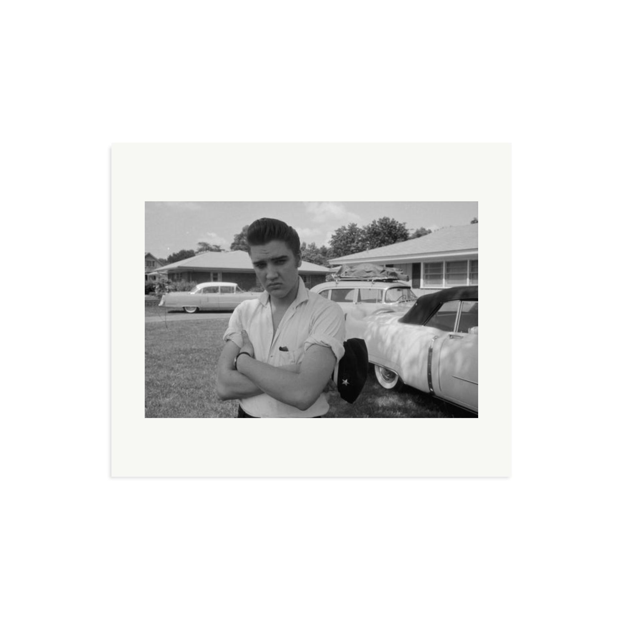 Elvis Presley with his Cadillacs