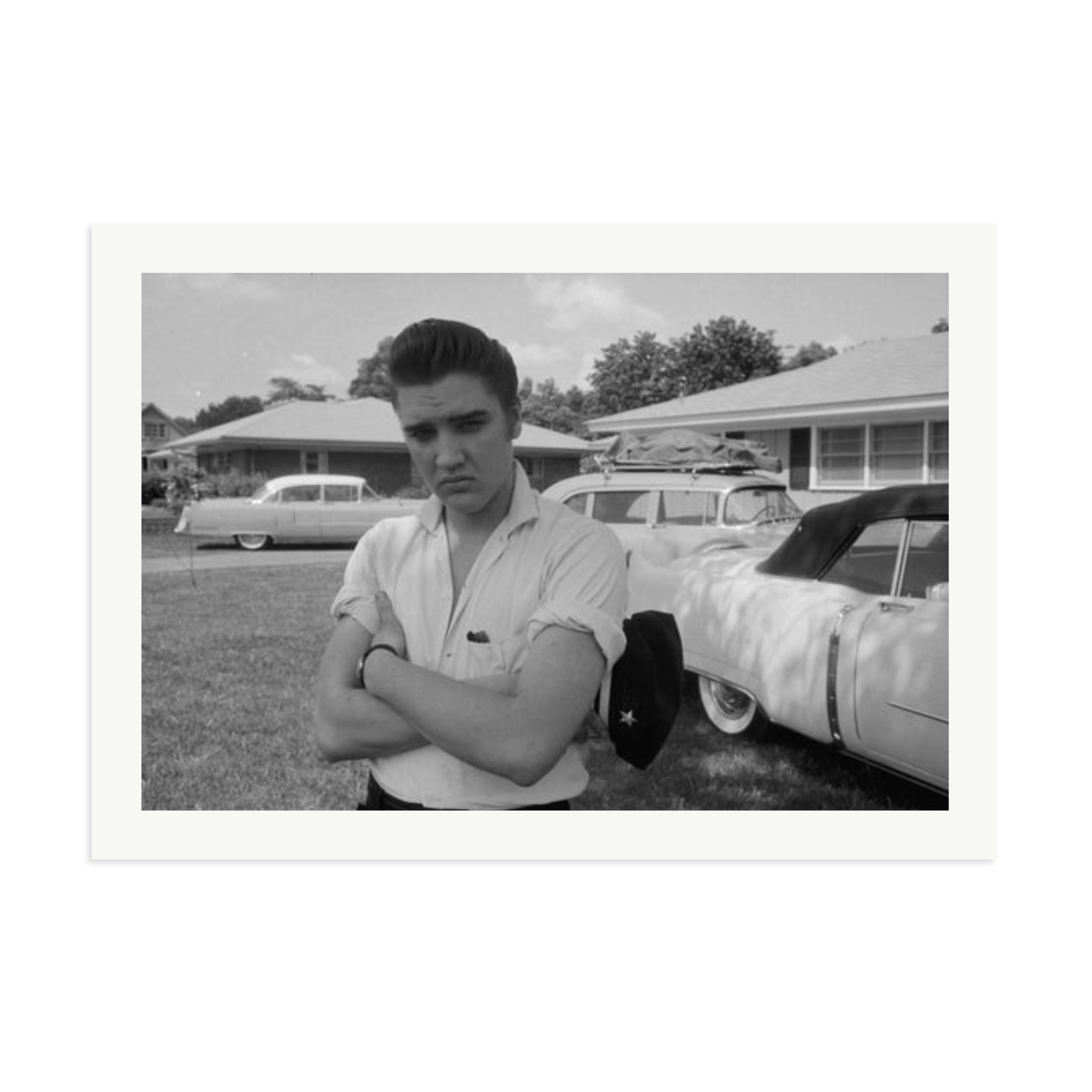 Elvis Presley with his Cadillacs