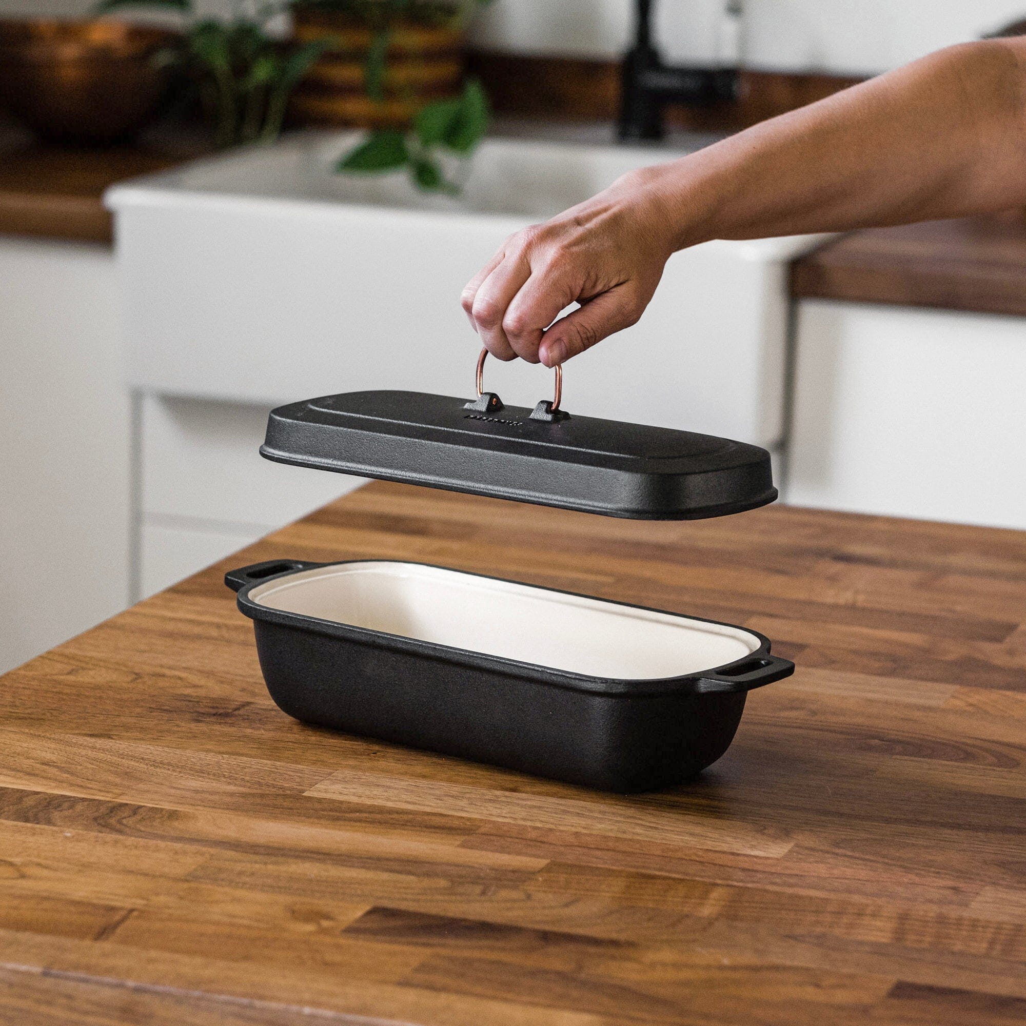 Enamel Lined Cast Iron Baking Pan - Paranoid Ranch