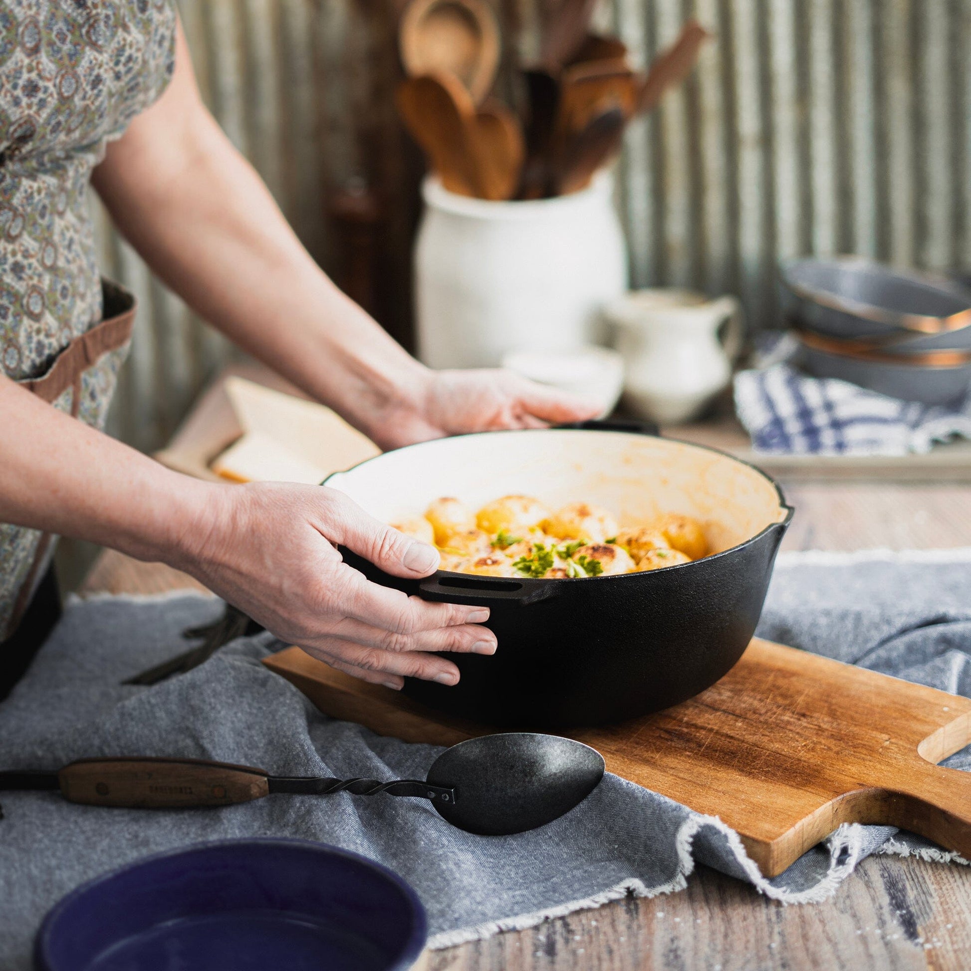 Enamel Lined Cast Iron Crock Pot - Paranoid Ranch
