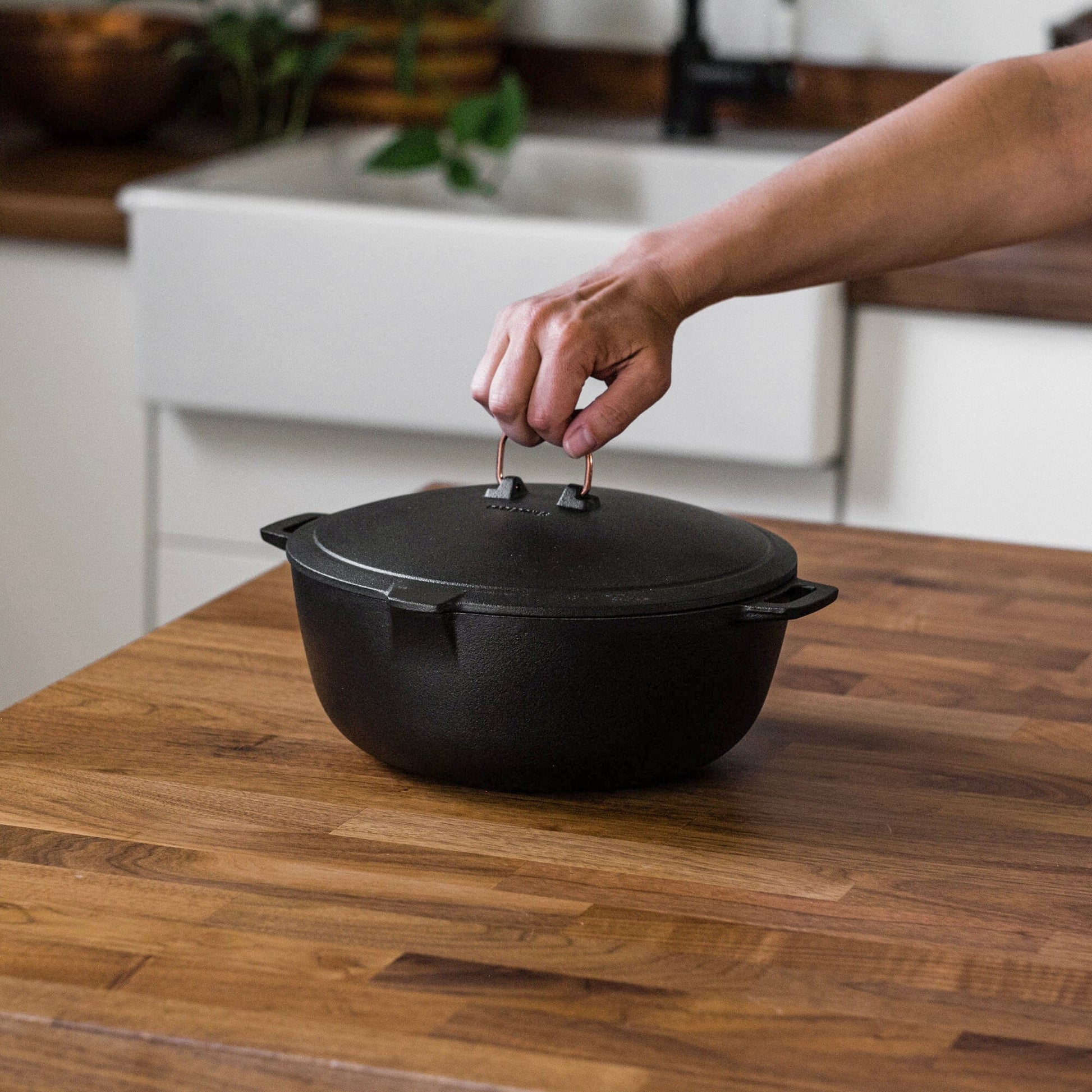 Enamel Lined Cast Iron Crock Pot - Paranoid Ranch