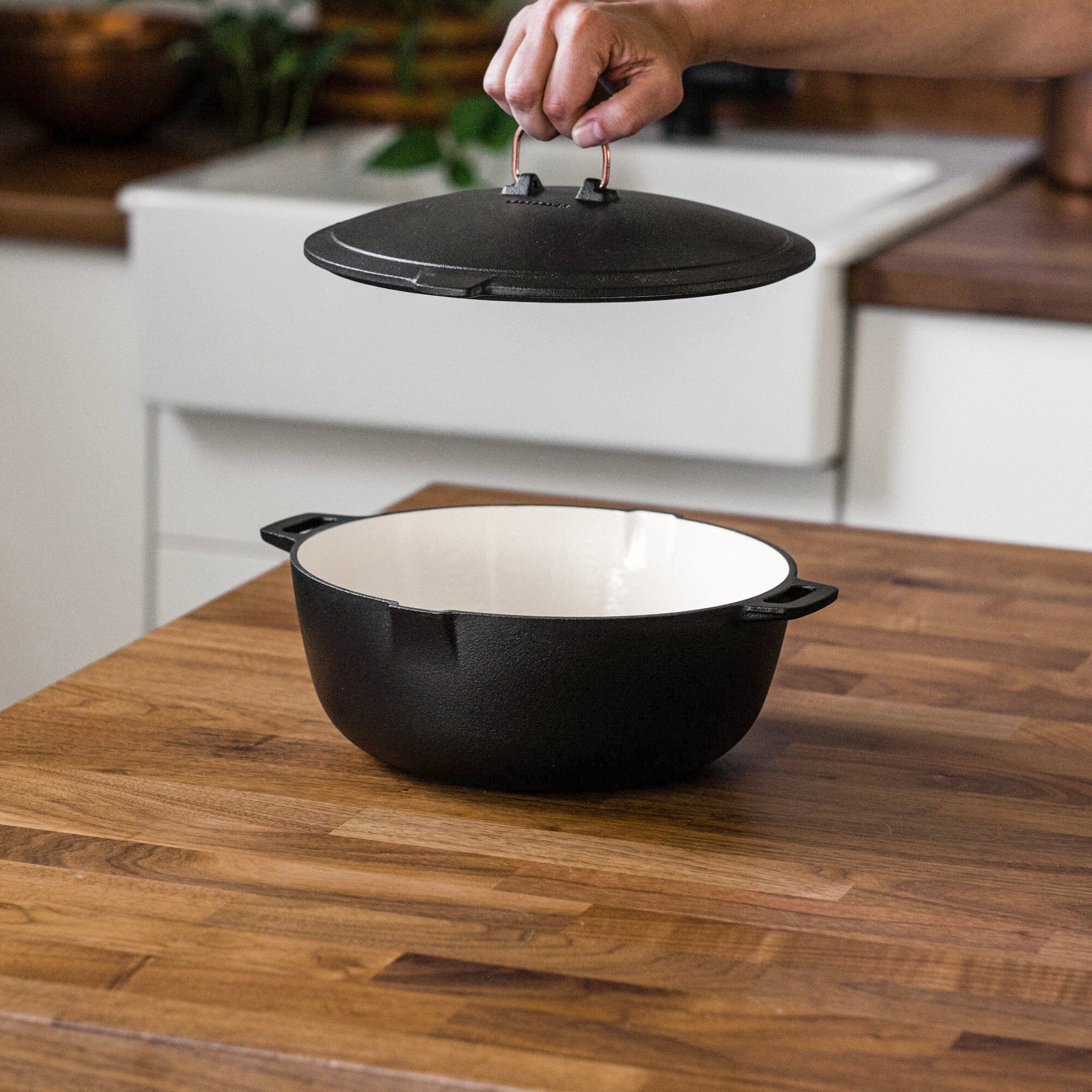 Enamel Lined Cast Iron Crock Pot - Paranoid Ranch