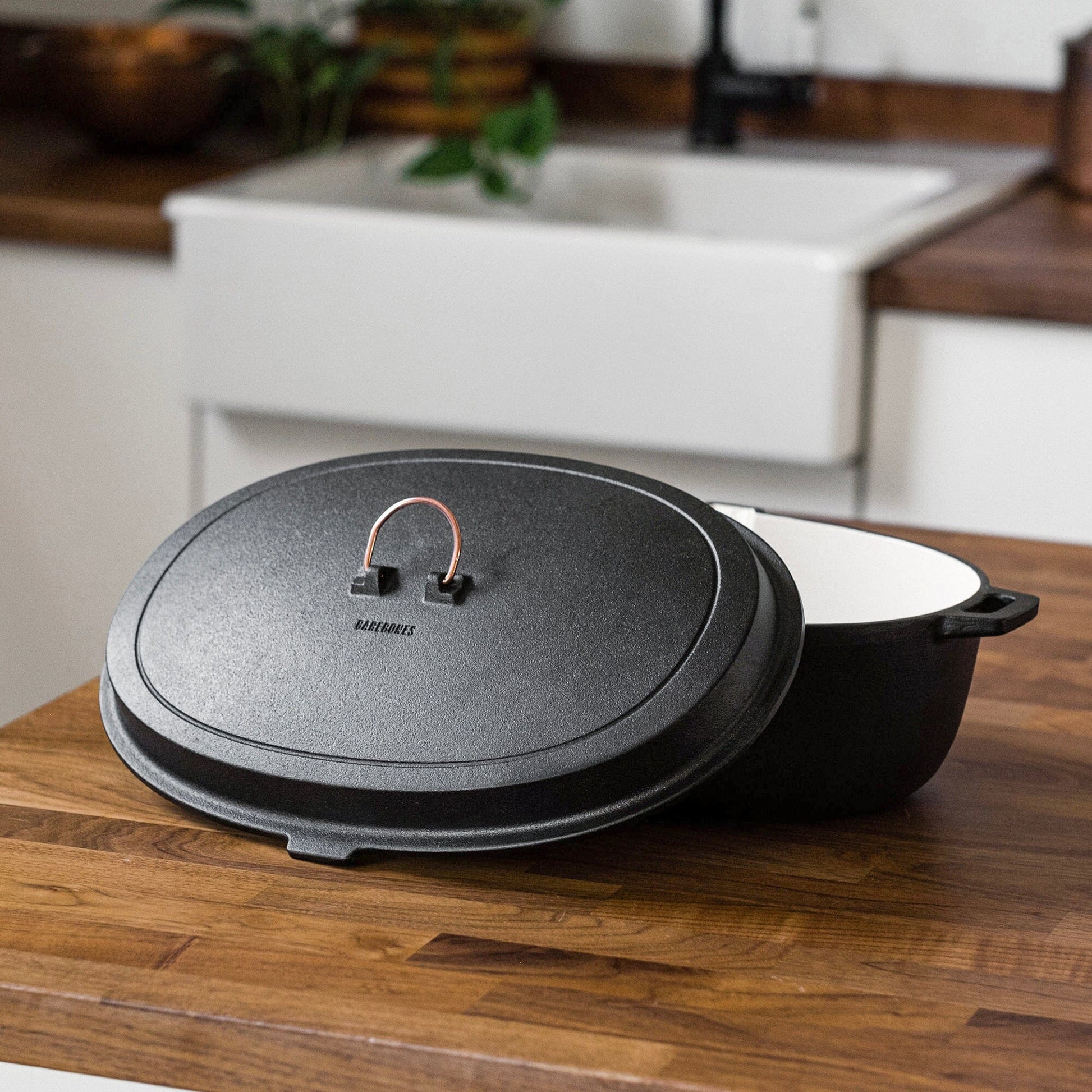 Enamel Lined Cast Iron Roaster - Paranoid Ranch